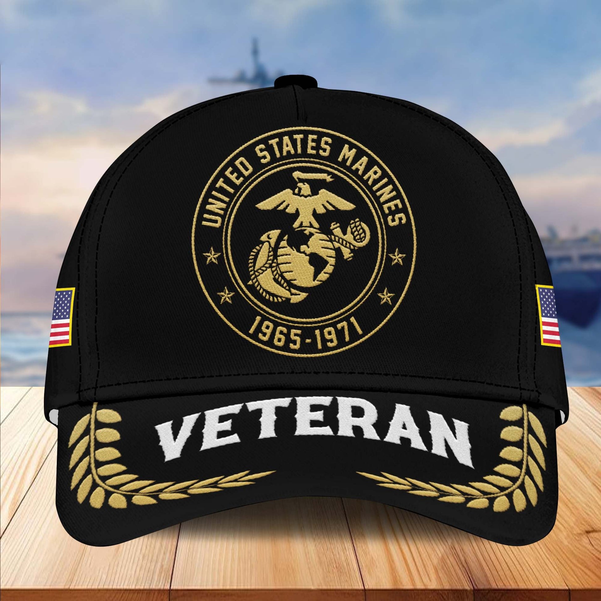 Premium Custom Name, Rank, USMC Embroidered Cap VPVC301403, Hat for Marine Veteran, Gifts for Father's Day, Veterans Day