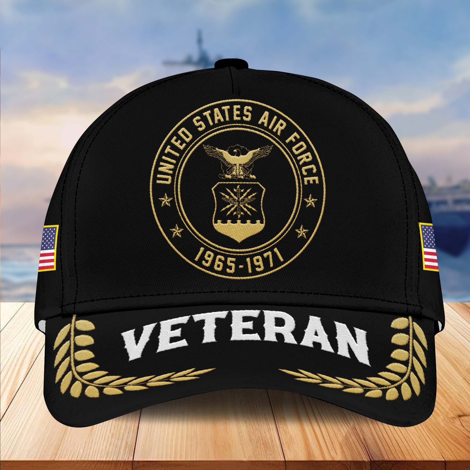 Premium Custom Name, Rank, USAF Embroidered Cap VPVC301404, Hat for Air Force Veteran, Gifts for Father's Day, Veterans Day