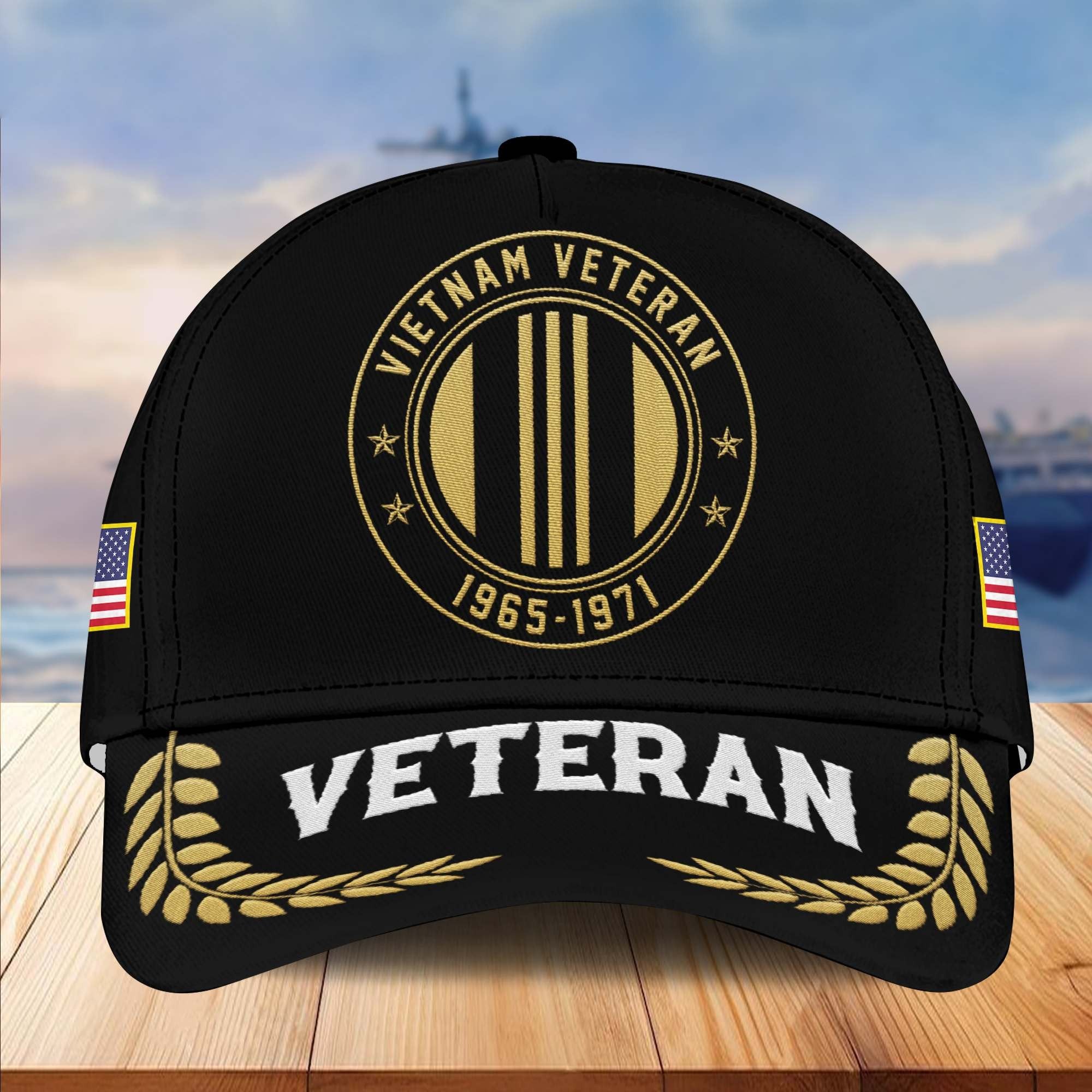 Premium Custom Name, Rank, Vietnam Veteran Embroidered Cap VPVC301406, Hat for Vietnam Veteran, Gifts for Father's Day, Veterans Day
