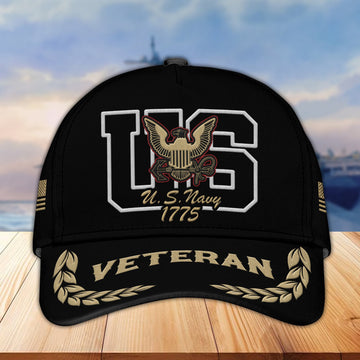 Premium US Navy Embroidered Cap VPVC301502, Hat for Navy Veteran, Gifts for Father's Day, Veterans Day