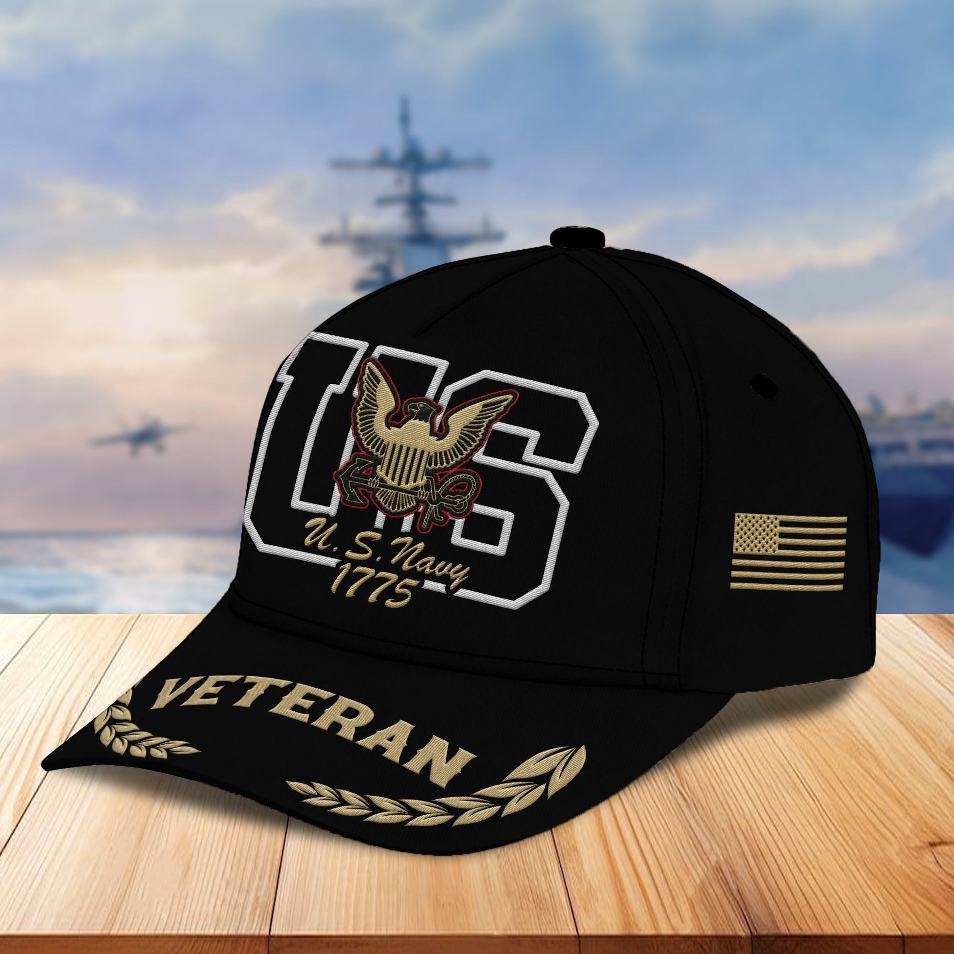 Premium US Navy Embroidered Cap VPVC301502, Hat for Navy Veteran, Gifts for Father's Day, Veterans Day