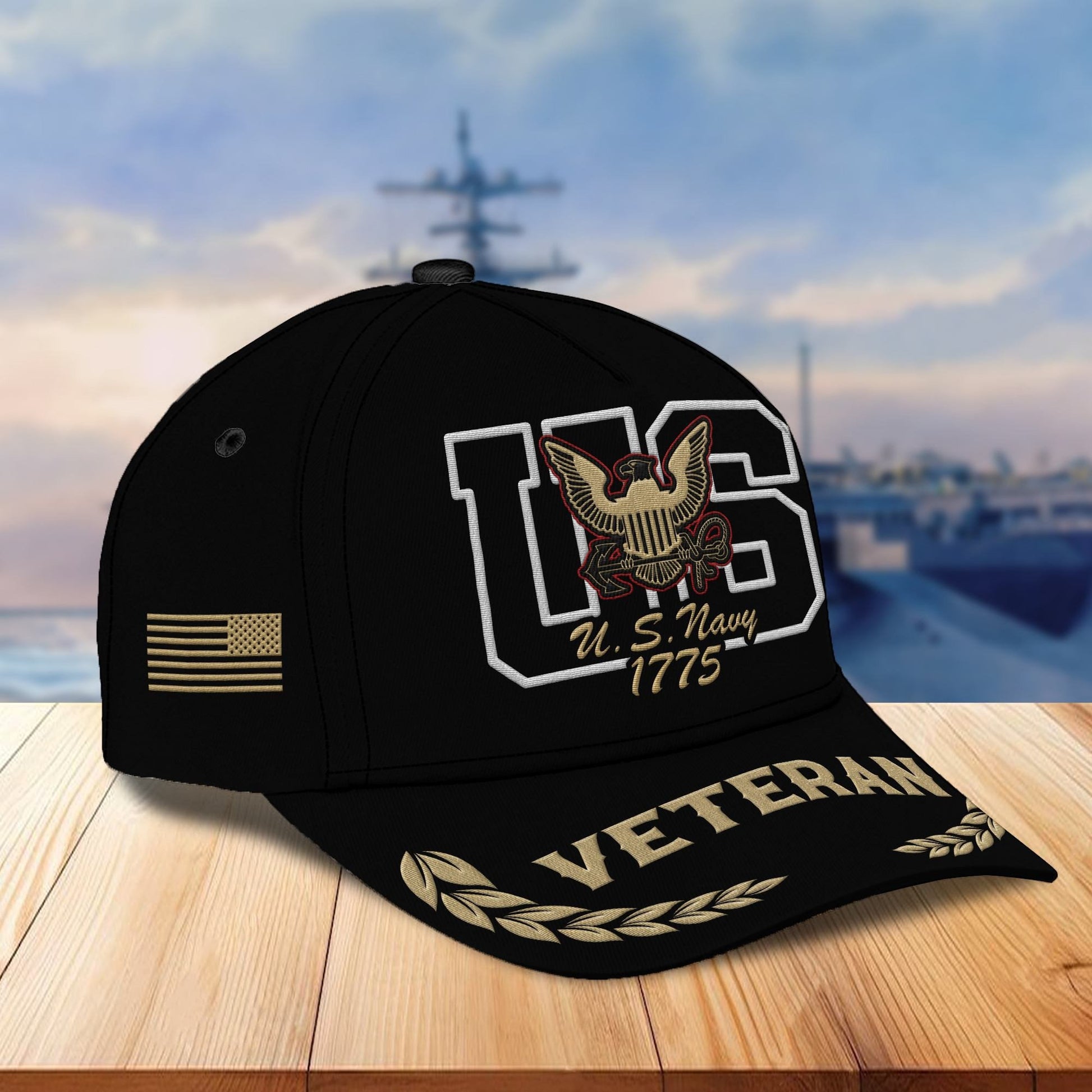 Premium US Navy Embroidered Cap VPVC301502, Hat for Navy Veteran, Gifts for Father's Day, Veterans Day