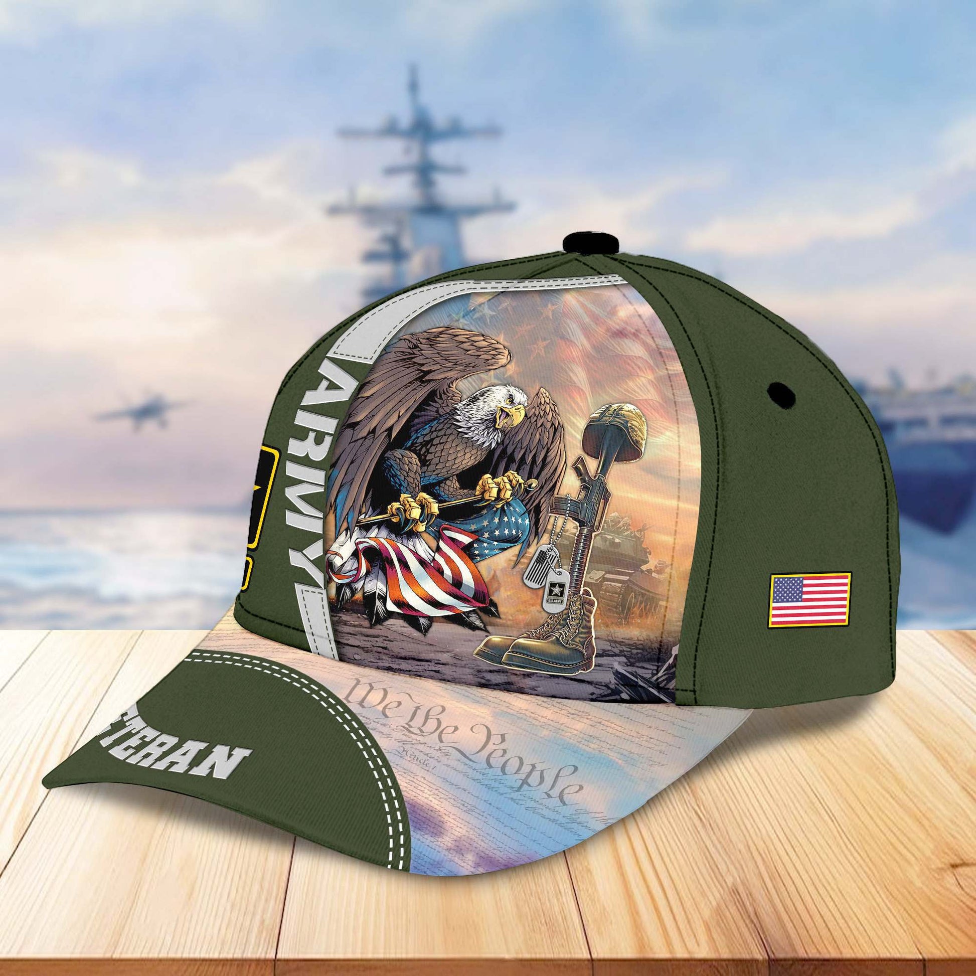 Premium US Veterans Cap APHN231212, Gifts For US Veterans, Gifts On Father's Day, Armed Force Day, Independence Day, Veterans Day.