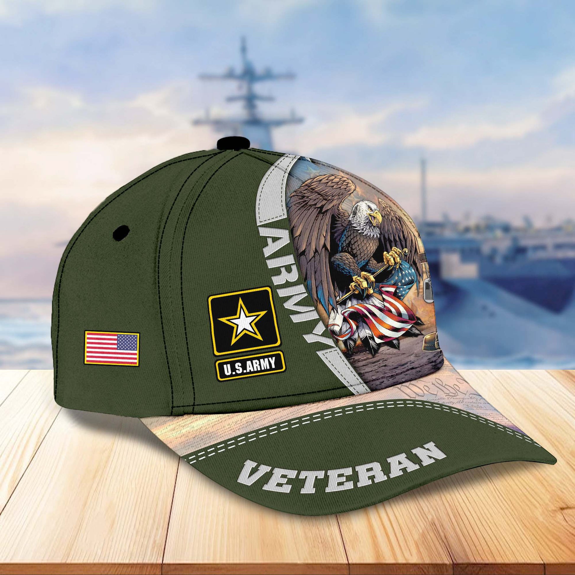 Premium US Veterans Cap APHN231212, Gifts For US Veterans, Gifts On Father's Day, Armed Force Day, Independence Day, Veterans Day.