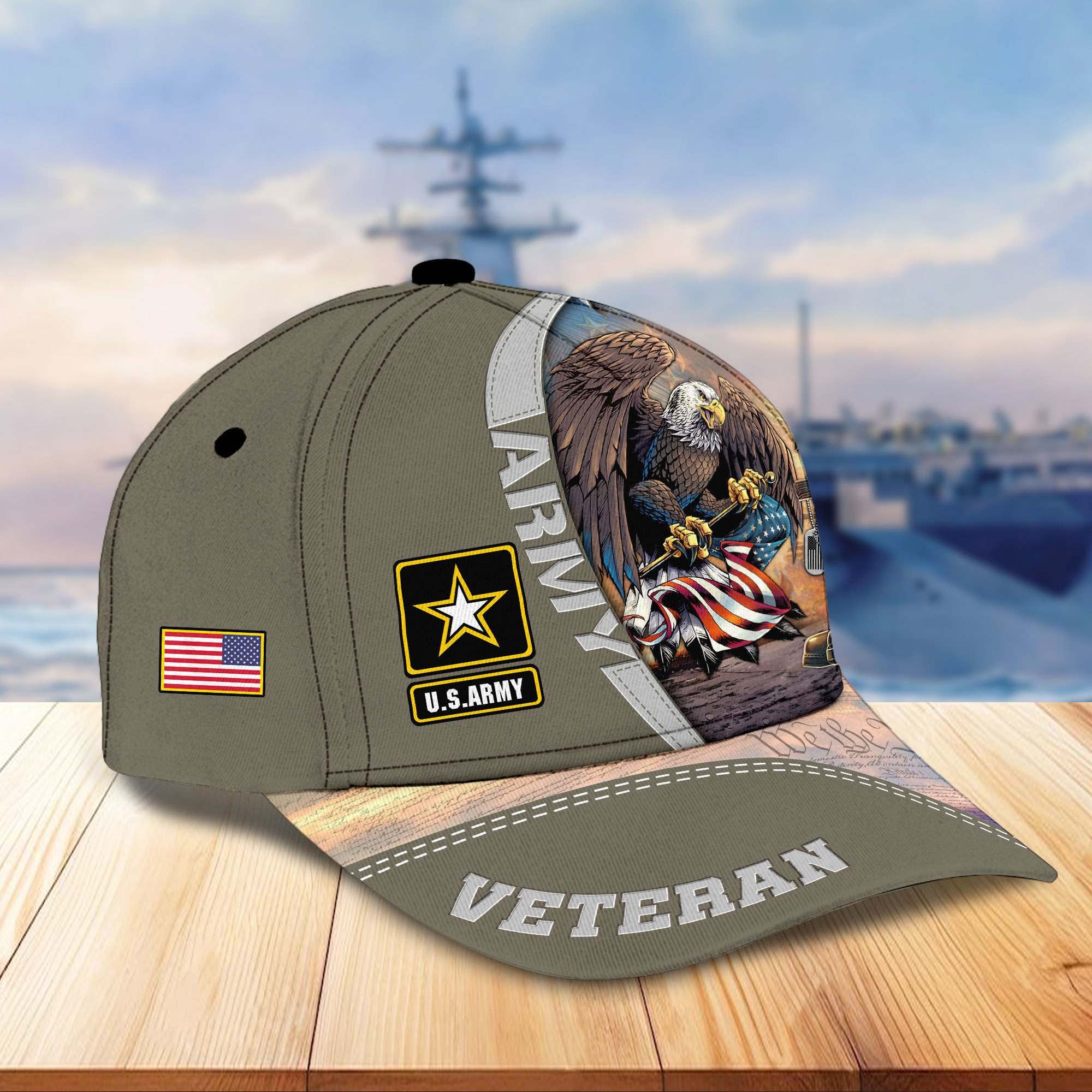 Premium US Veterans Cap APHN231212, Gifts For US Veterans, Gifts On Father's Day, Armed Force Day, Independence Day, Veterans Day.