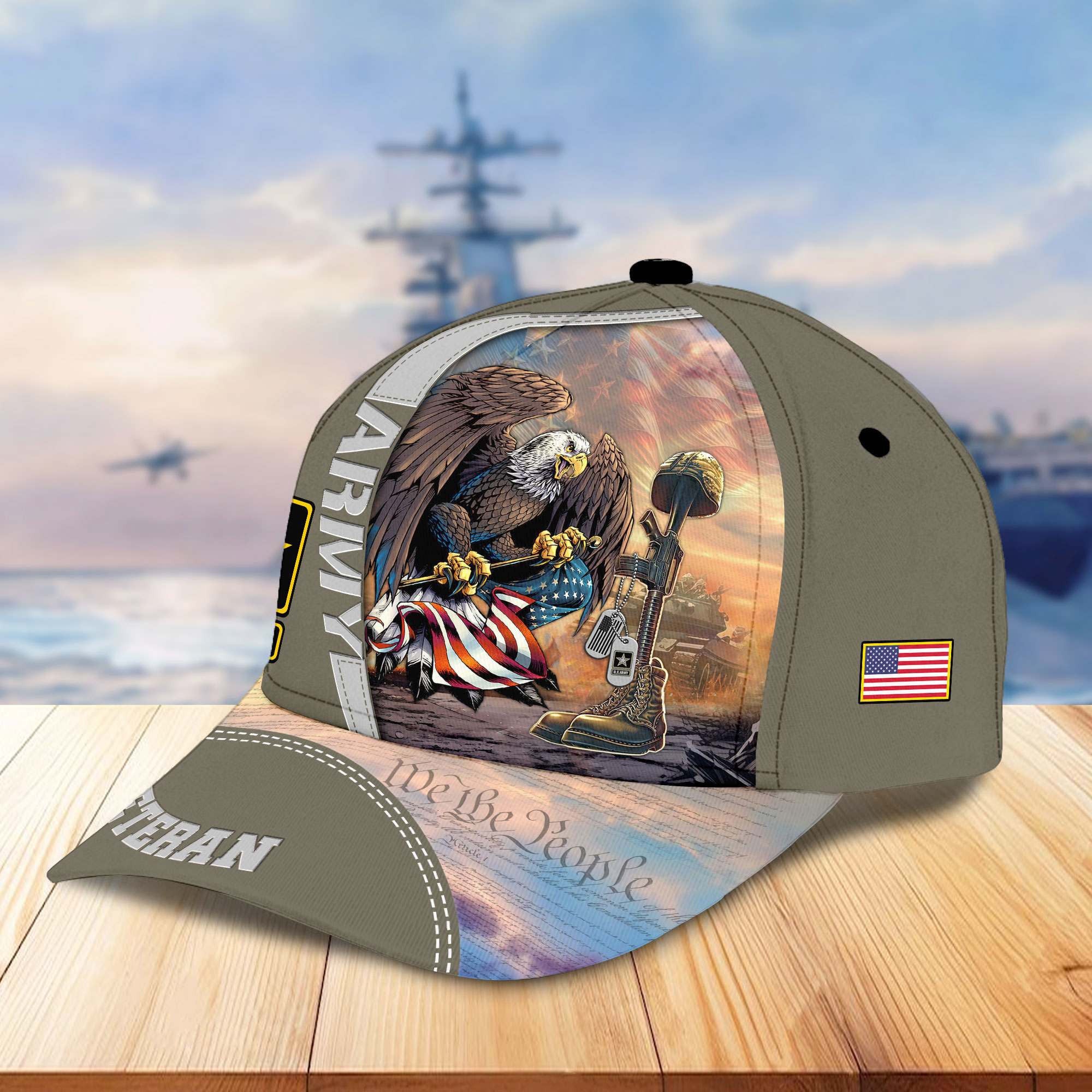 Premium US Veterans Cap APHN231212, Gifts For US Veterans, Gifts On Father's Day, Armed Force Day, Independence Day, Veterans Day.