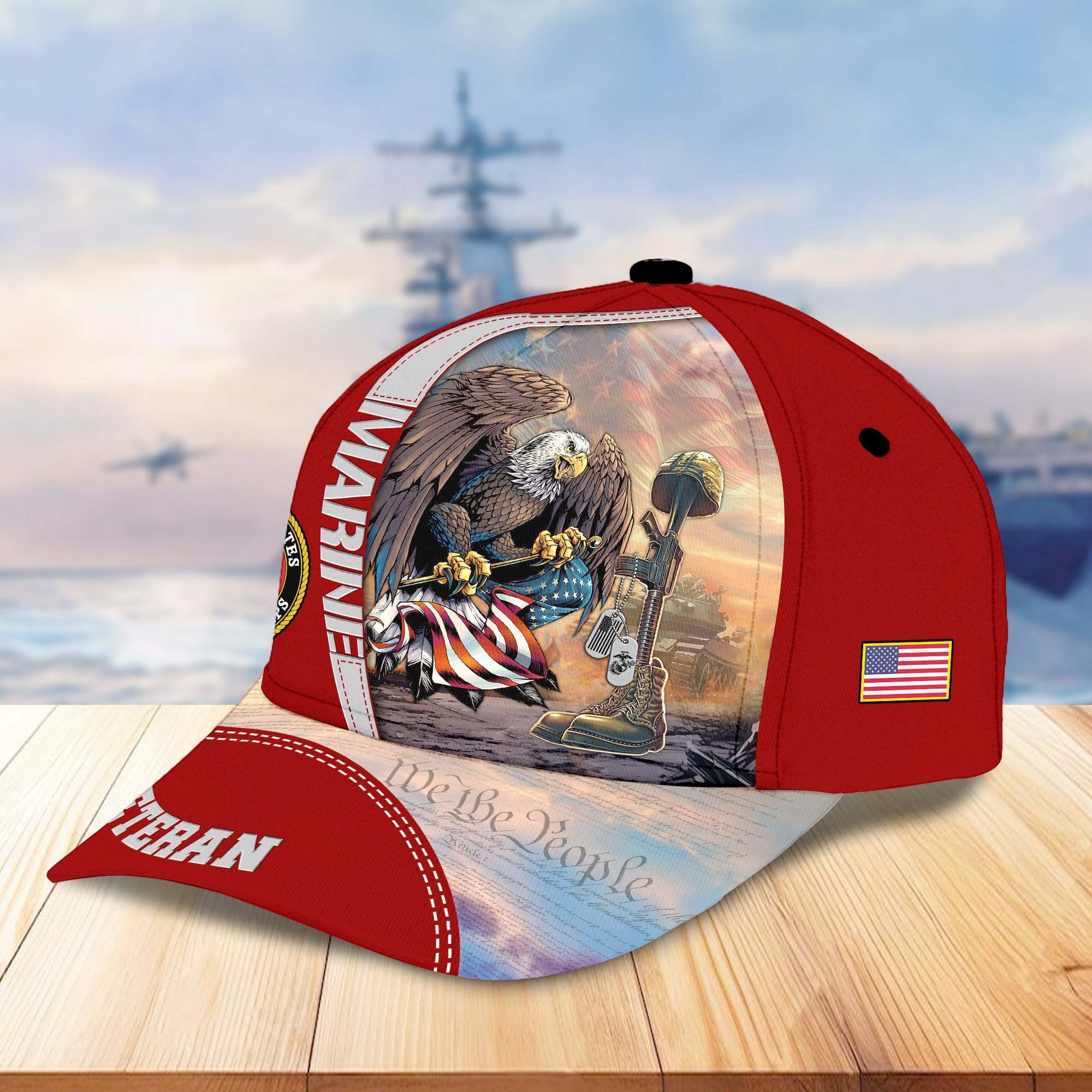 Premium US Veterans Cap APHN231212, Gifts For US Veterans, Gifts On Father's Day, Armed Force Day, Independence Day, Veterans Day.