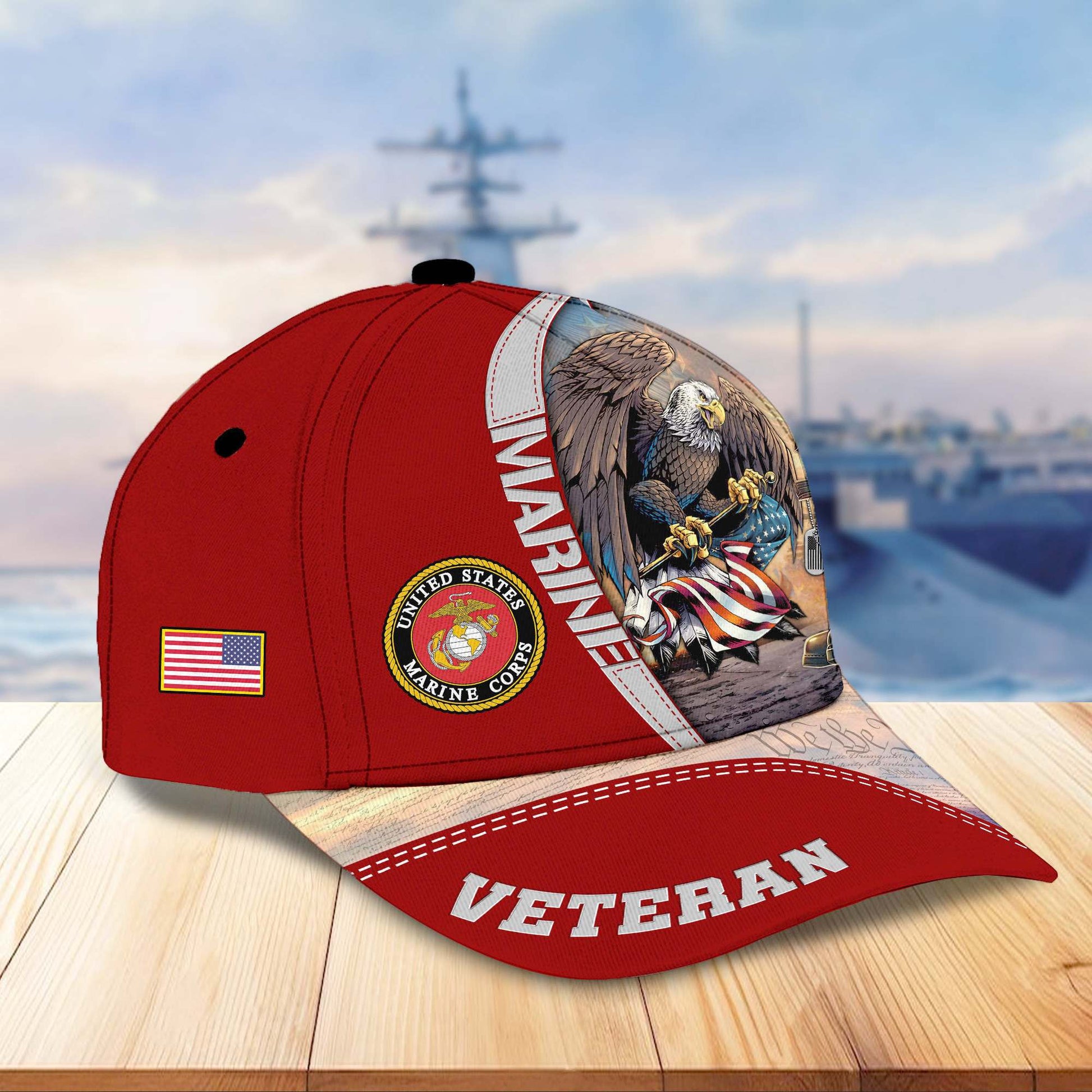 Premium US Veterans Cap APHN231212, Gifts For US Veterans, Gifts On Father's Day, Armed Force Day, Independence Day, Veterans Day.