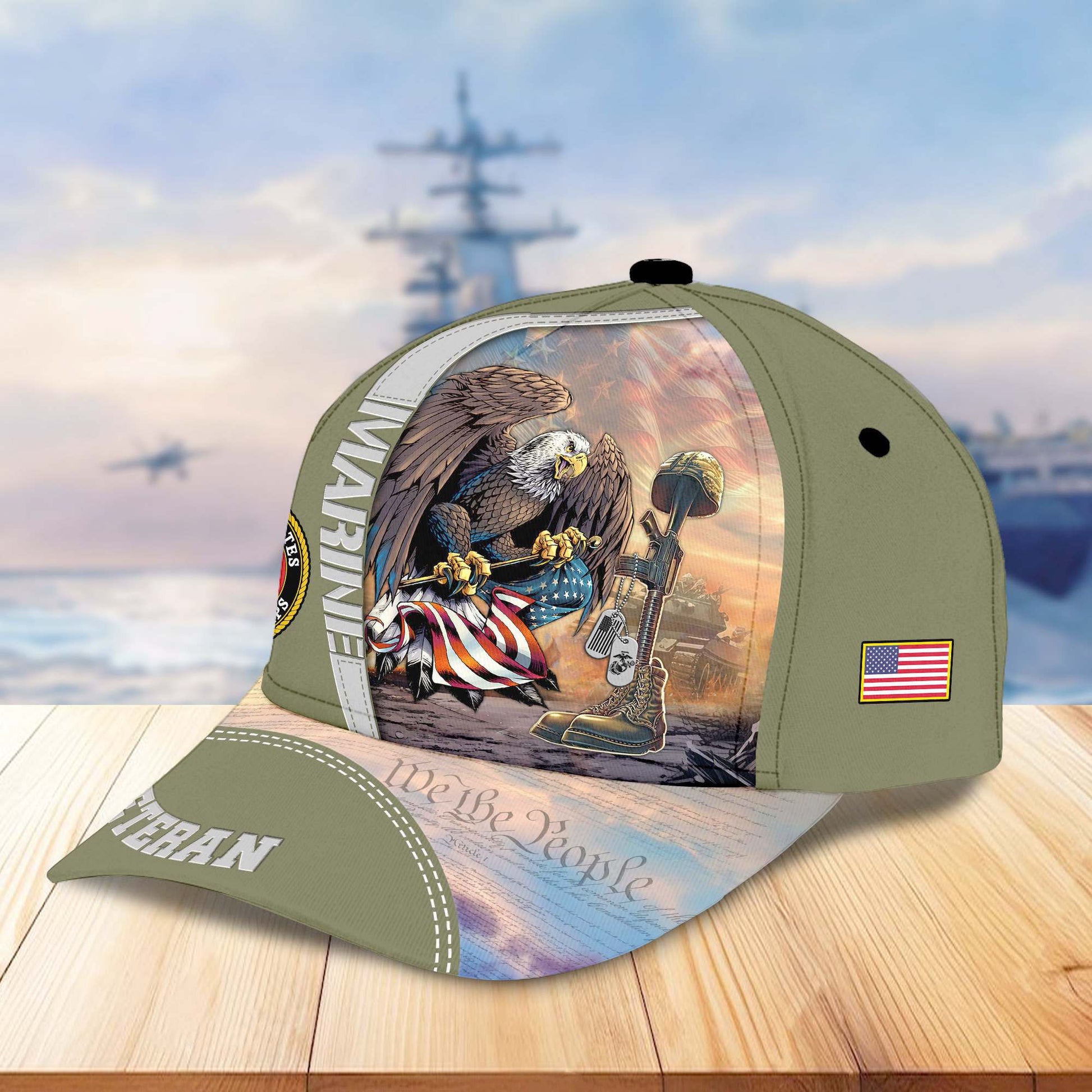 Premium US Veterans Cap APHN231212, Gifts For US Veterans, Gifts On Father's Day, Armed Force Day, Independence Day, Veterans Day.