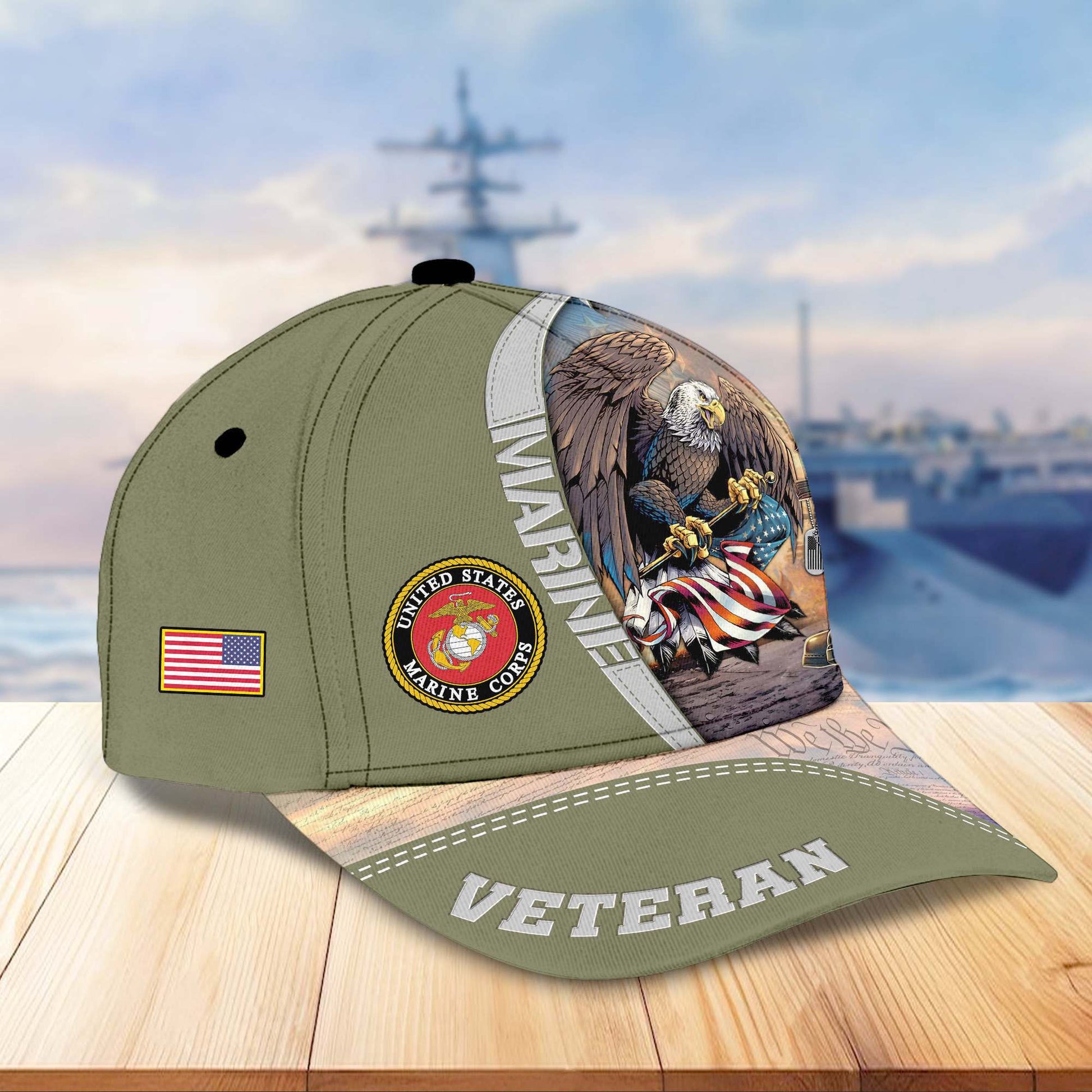 Premium US Veterans Cap APHN231212, Gifts For US Veterans, Gifts On Father's Day, Armed Force Day, Independence Day, Veterans Day.
