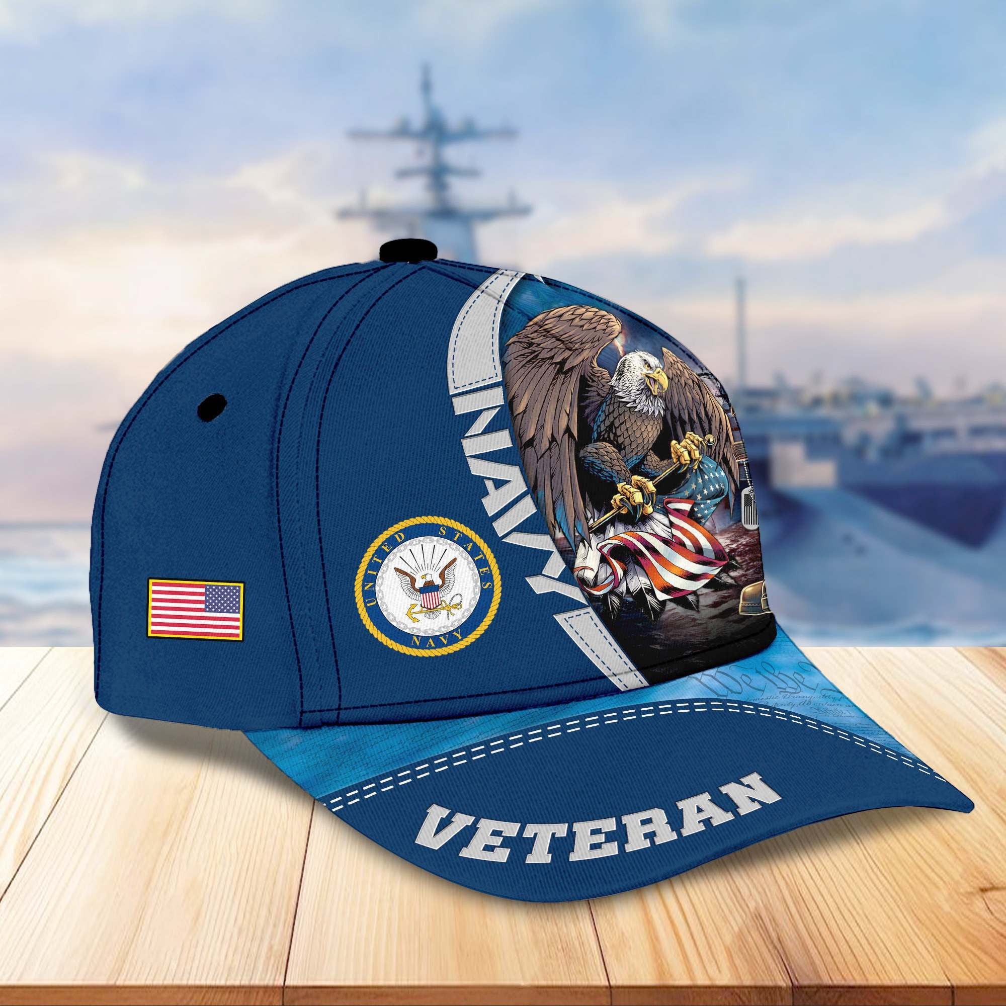 Premium US Veterans Cap APHN231212, Gifts For US Veterans, Gifts On Father's Day, Armed Force Day, Independence Day, Veterans Day.
