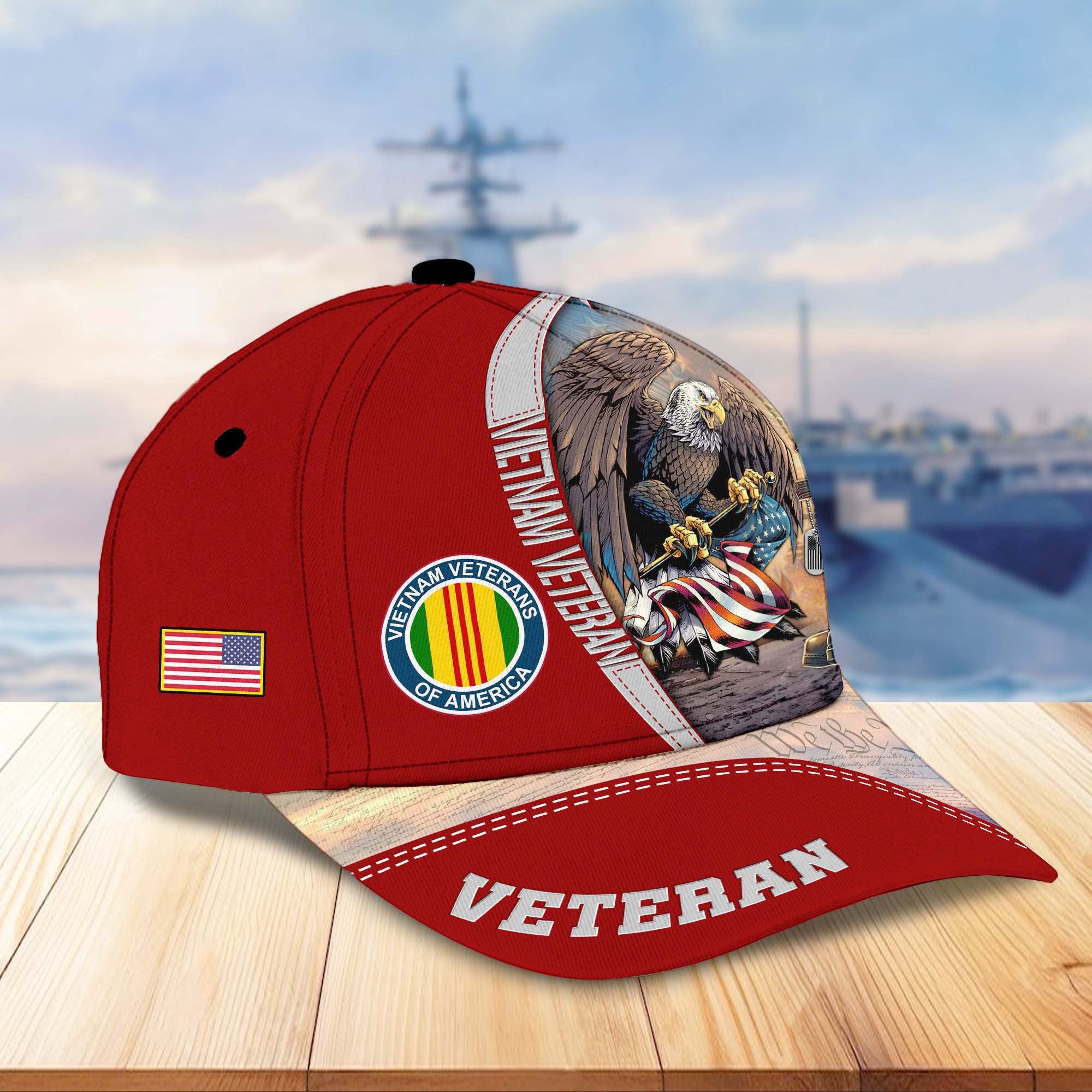 Premium US Veterans Cap APHN231212, Gifts For US Veterans, Gifts On Father's Day, Armed Force Day, Independence Day, Veterans Day.