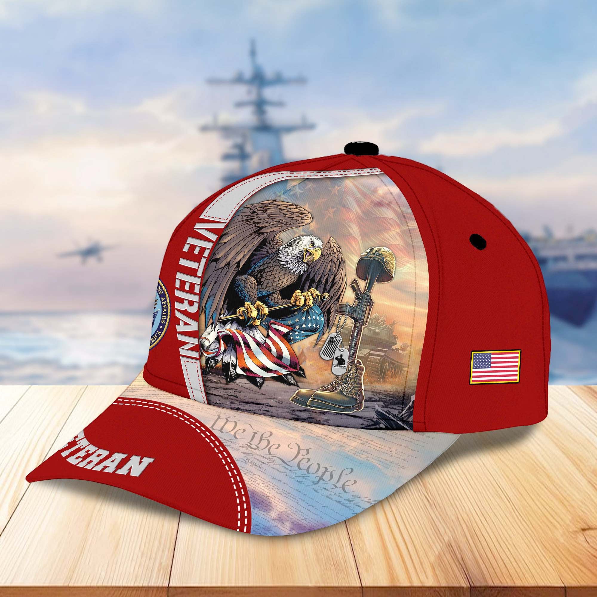 Premium US Veterans Cap APHN231212, Gifts For US Veterans, Gifts On Father's Day, Armed Force Day, Independence Day, Veterans Day.