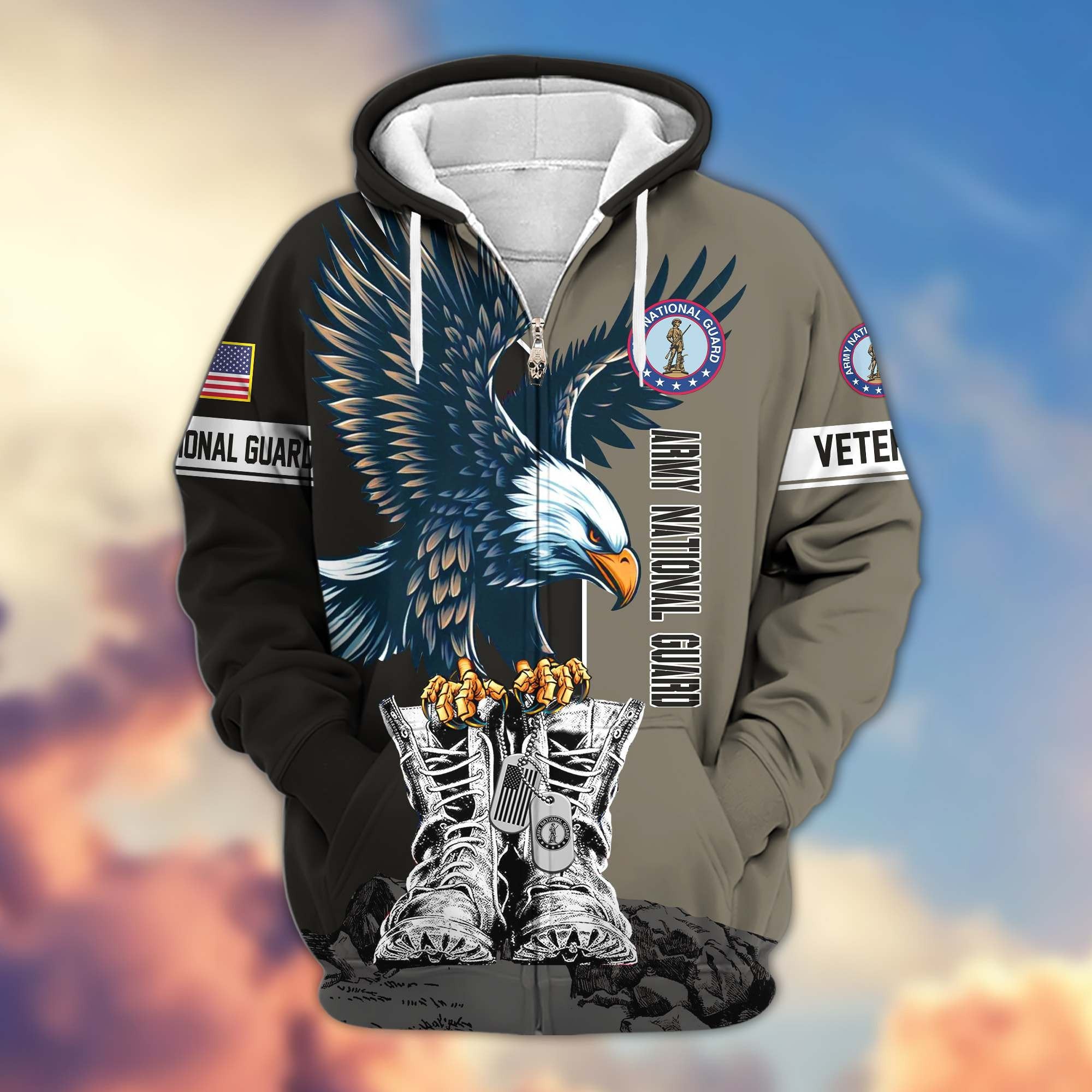 Premium US Veterans Zip Hoodie BPHN110111, Gifts For US Veterans, Gifts For Dad, Gifts On Armed Force Day, Independence Day, Veterans Day.