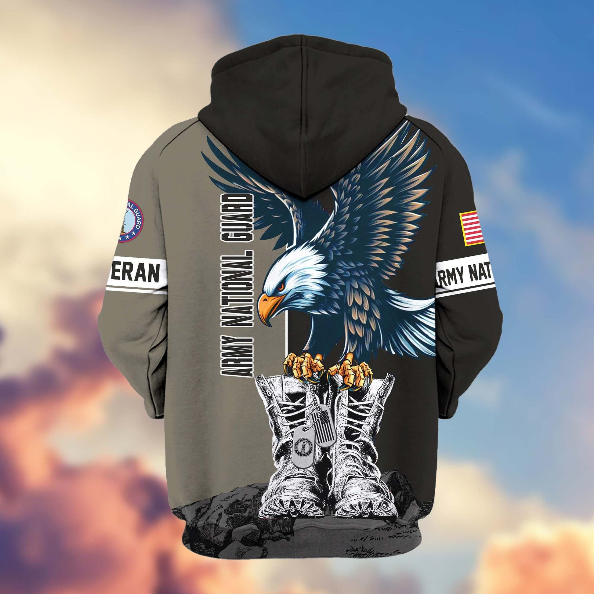 Premium US Veterans Zip Hoodie BPHN110111, Gifts For US Veterans, Gifts For Dad, Gifts On Armed Force Day, Independence Day, Veterans Day.