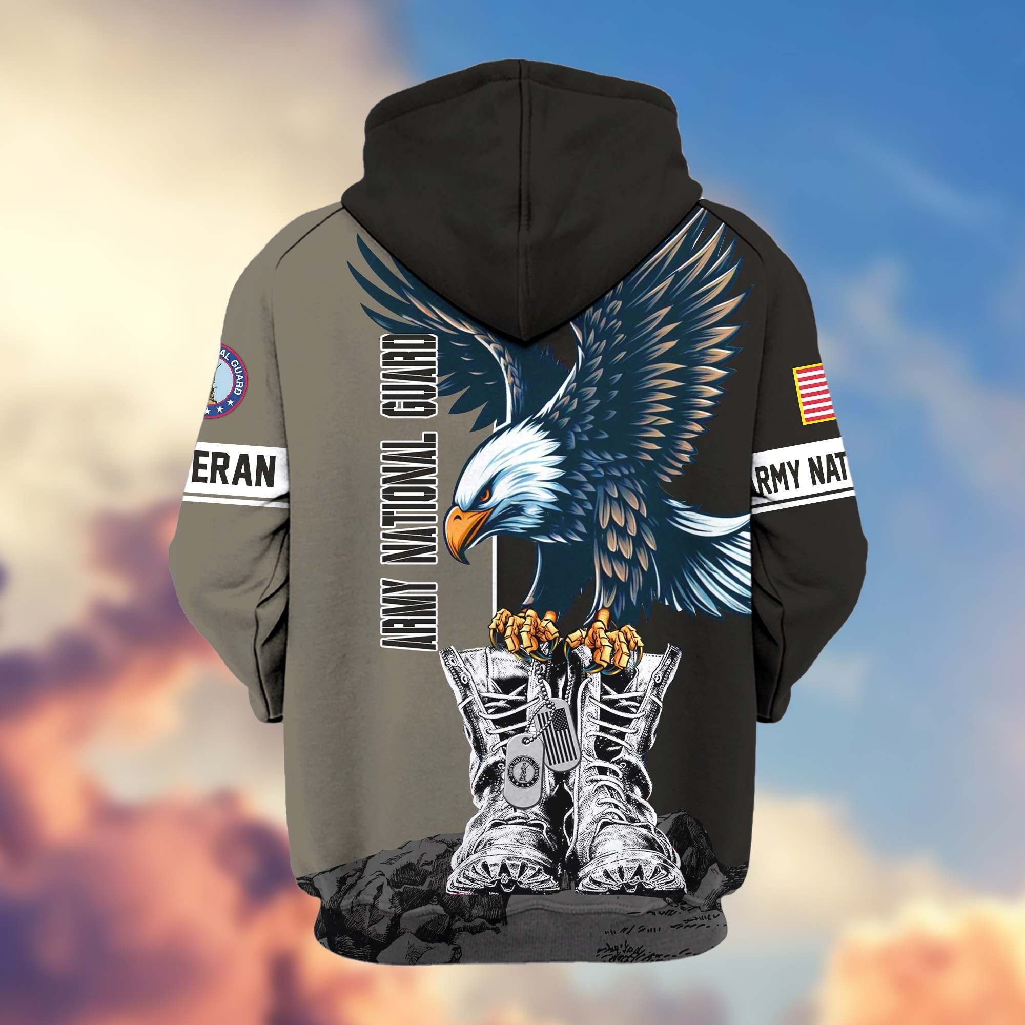 Premium US Veterans Zip Hoodie BPHN110111, Gifts For US Veterans, Gifts For Dad, Gifts On Armed Force Day, Independence Day, Veterans Day.