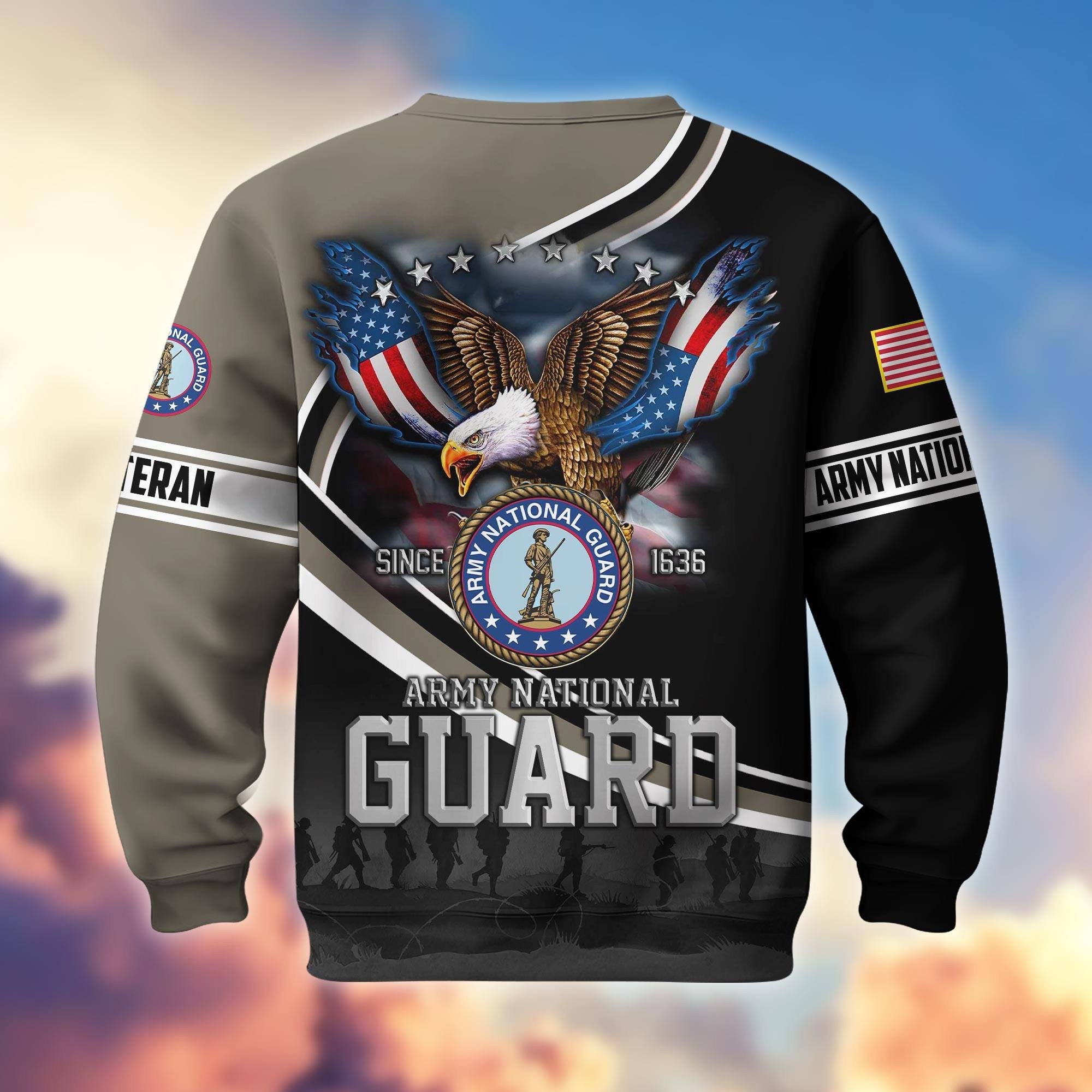 Premium US Veterans Sweatshirt APHN251112, Gifts For US Veterans, Gifts On Father's Day, Armed Force Day, Independence Day, Veterans Day.