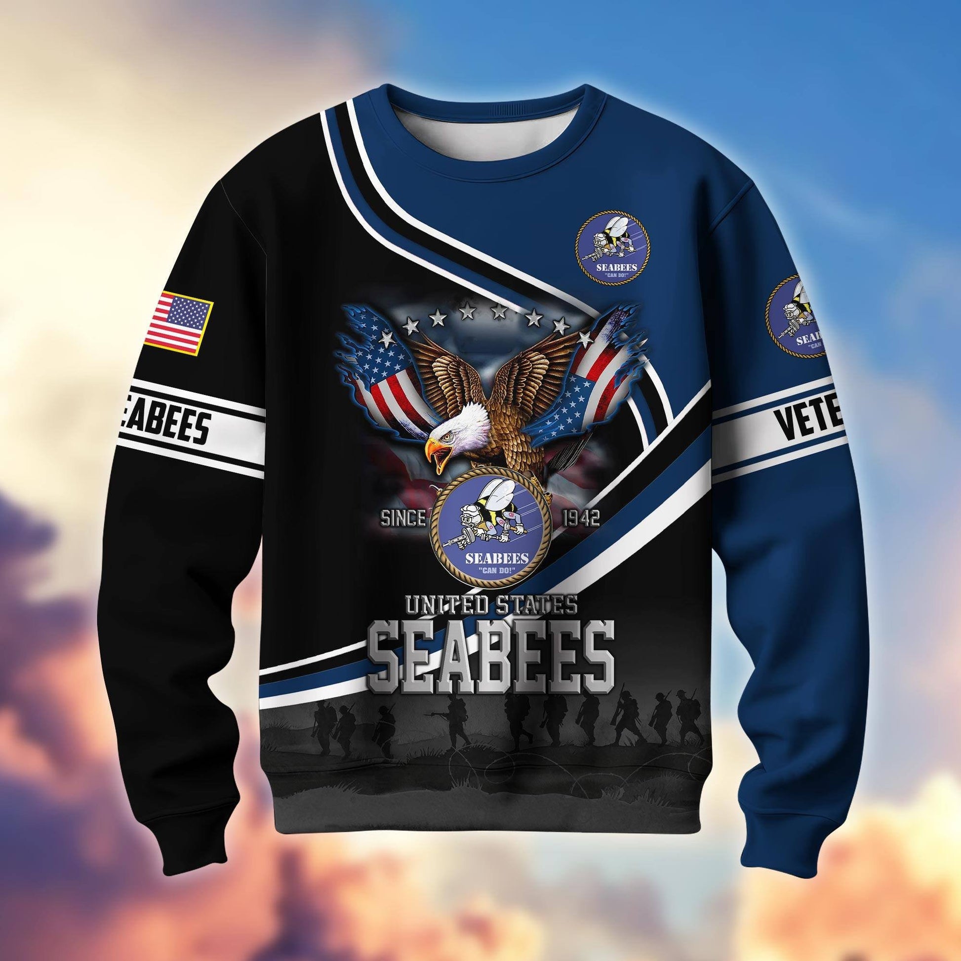 Premium US Veterans Sweatshirt APHN251112, Gifts For US Veterans, Gifts On Father's Day, Armed Force Day, Independence Day, Veterans Day.