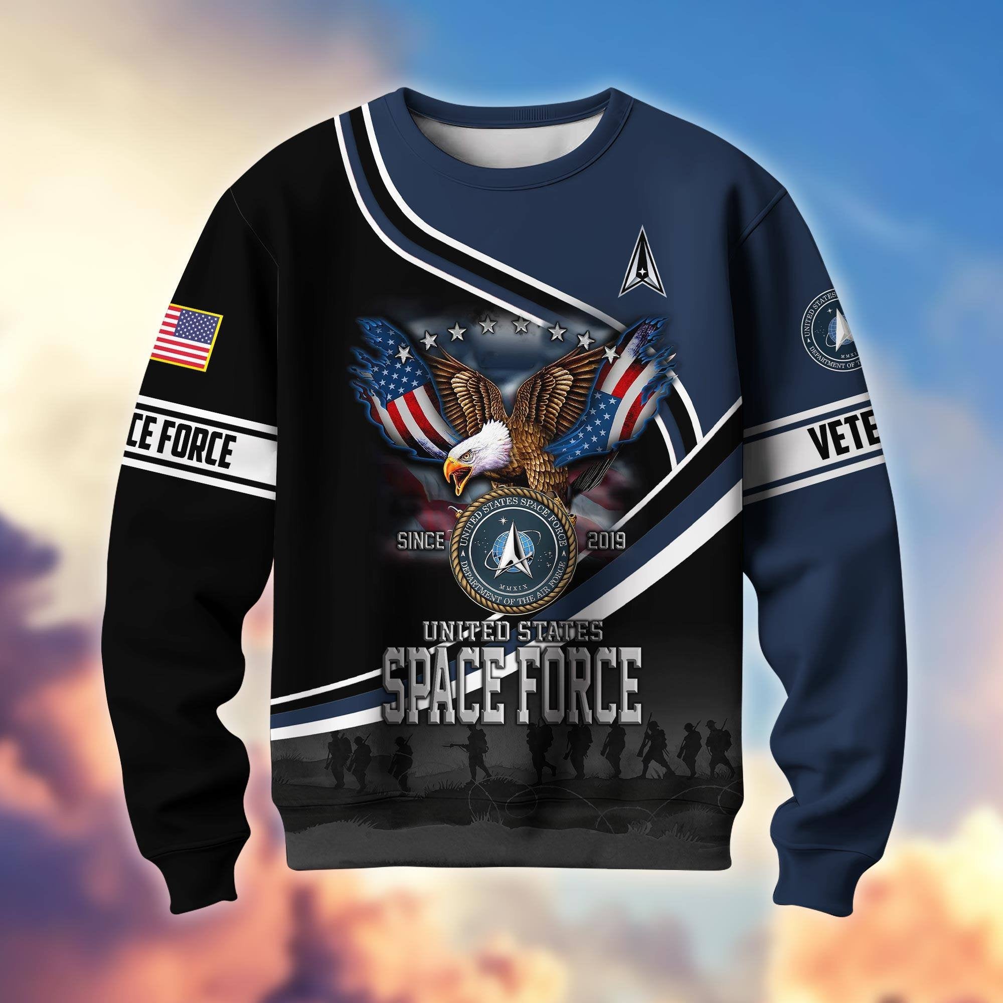 Premium US Veterans Sweatshirt APHN251112, Gifts For US Veterans, Gifts On Father's Day, Armed Force Day, Independence Day, Veterans Day.