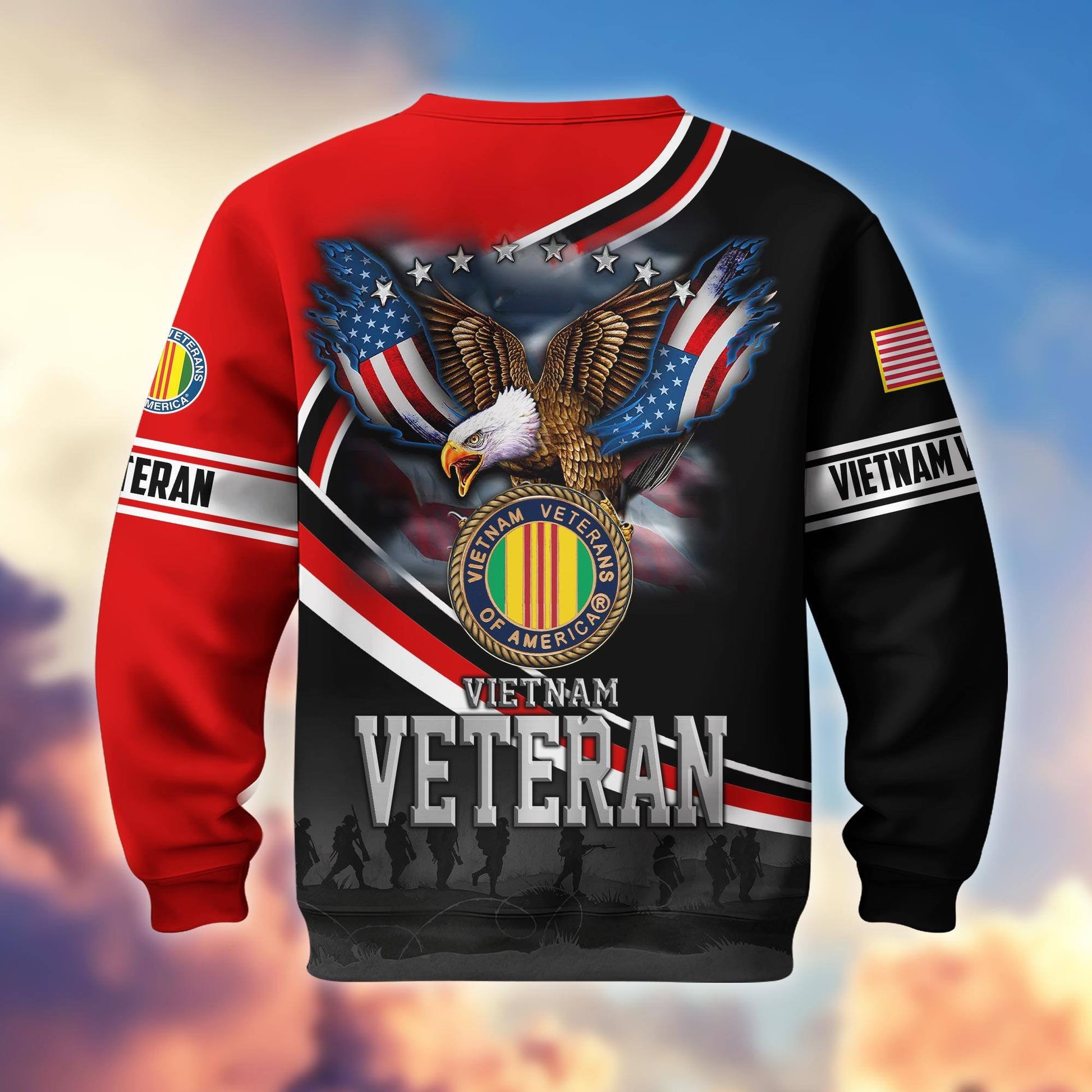 Premium US Veterans Sweatshirt APHN251112, Gifts For US Veterans, Gifts On Father's Day, Armed Force Day, Independence Day, Veterans Day.