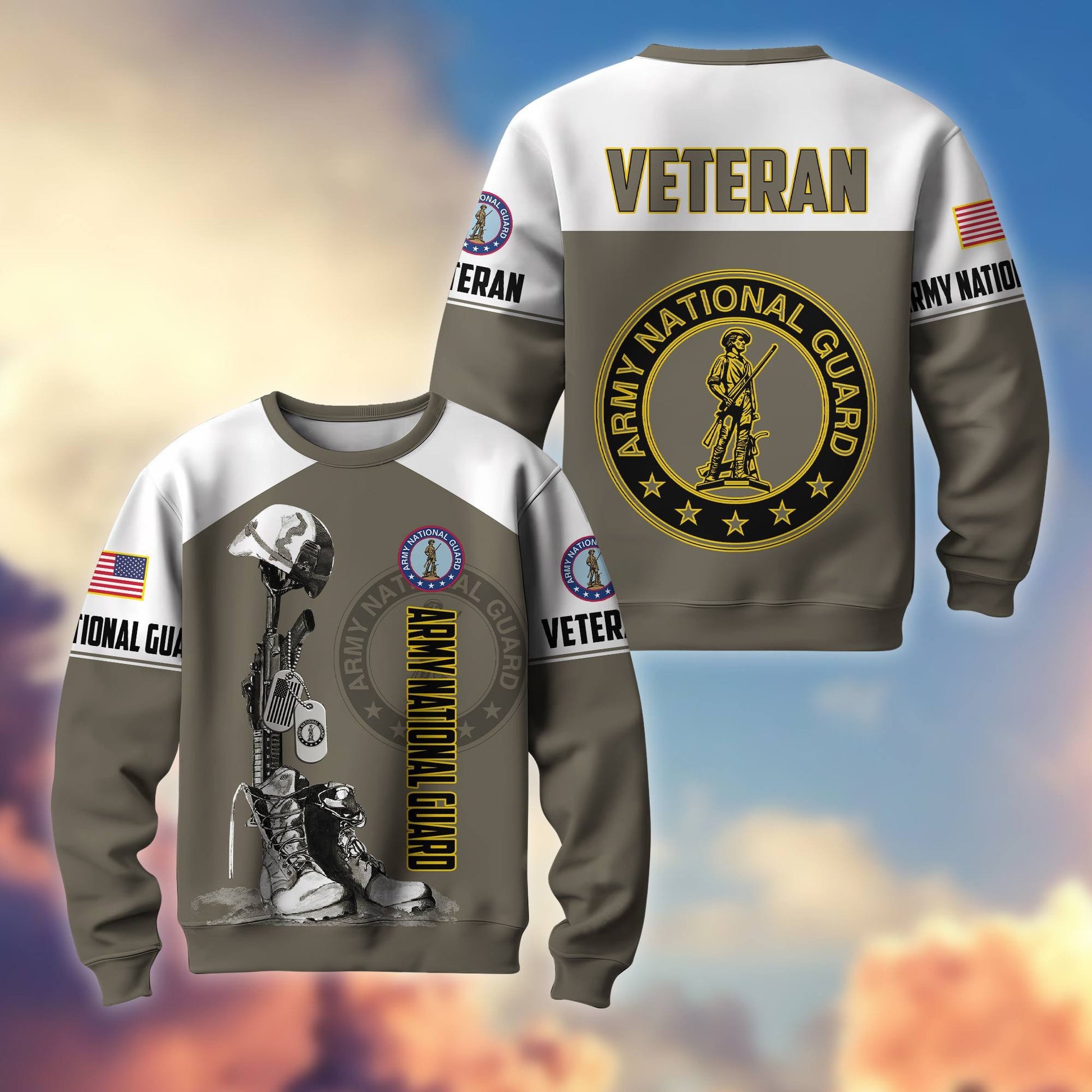 Premium US Veterans Sweatshirt BPHN130112, Gifts For US Veterans, Gifts On Father's Day, Armed Force Day, Independence Day, Veterans Day.
