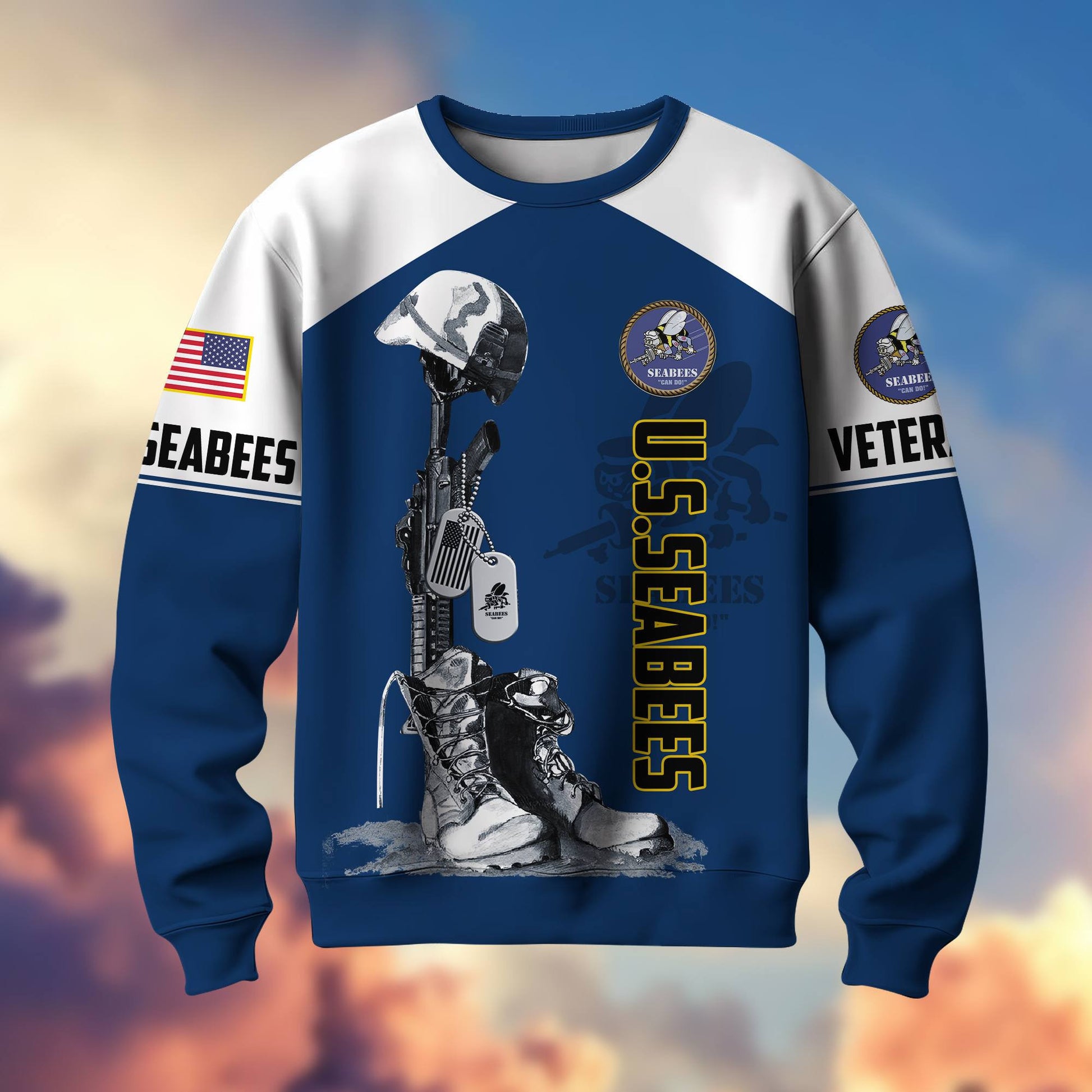 Premium US Veterans Sweatshirt BPHN130112, Gifts For US Veterans, Gifts On Father's Day, Armed Force Day, Independence Day, Veterans Day.