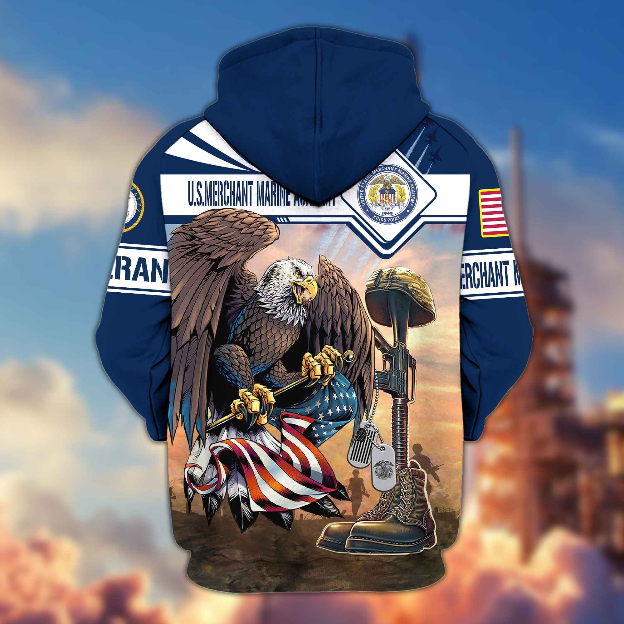 Premium United States Merchant Marine Academy Zip Hoodie BPVC060210