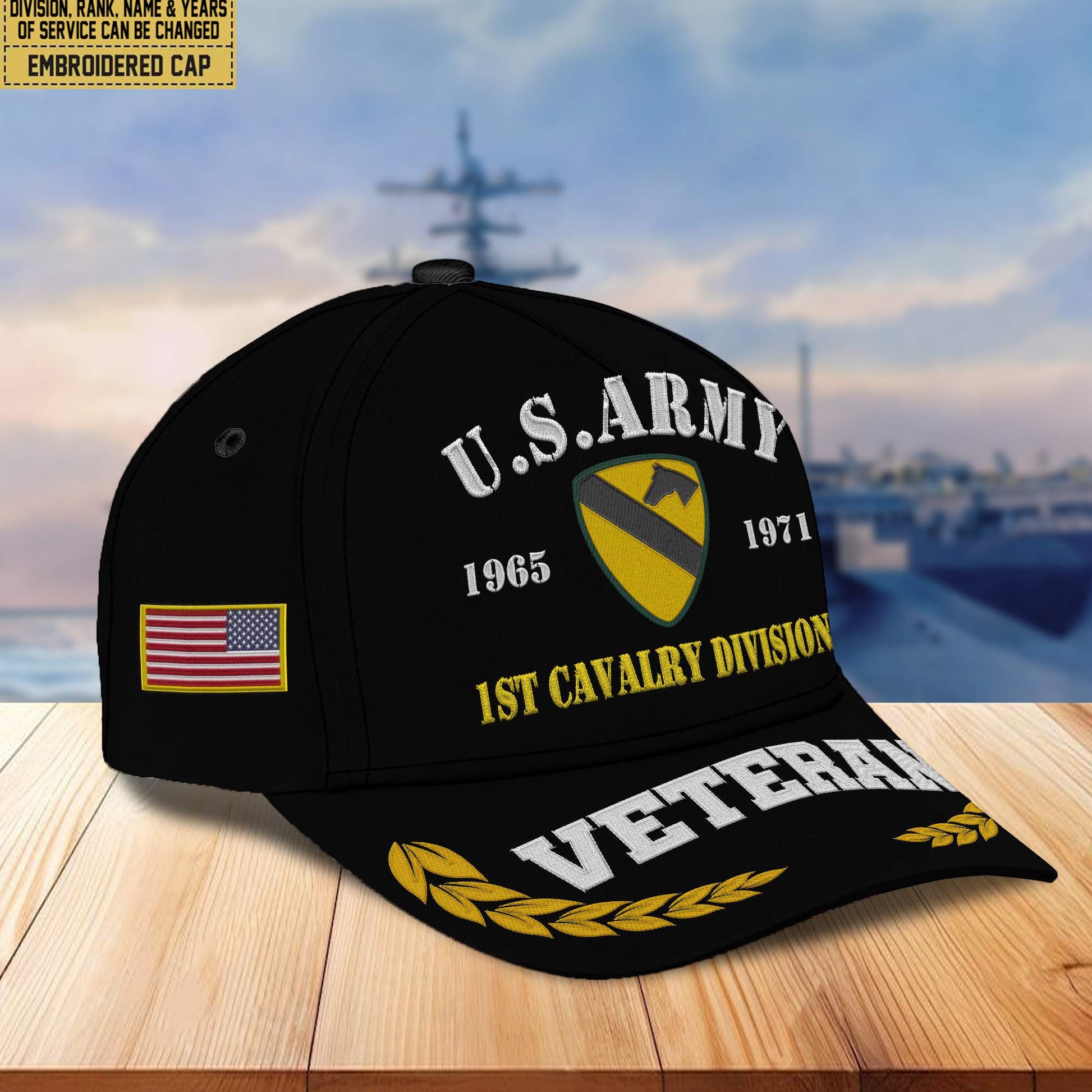 Premium Custom US Army Embroidered Cap VPVC301701, Hat for Army Veteran, Gifts For Dad, Gifts On Father's Day, Independence Day, Veterans Day.