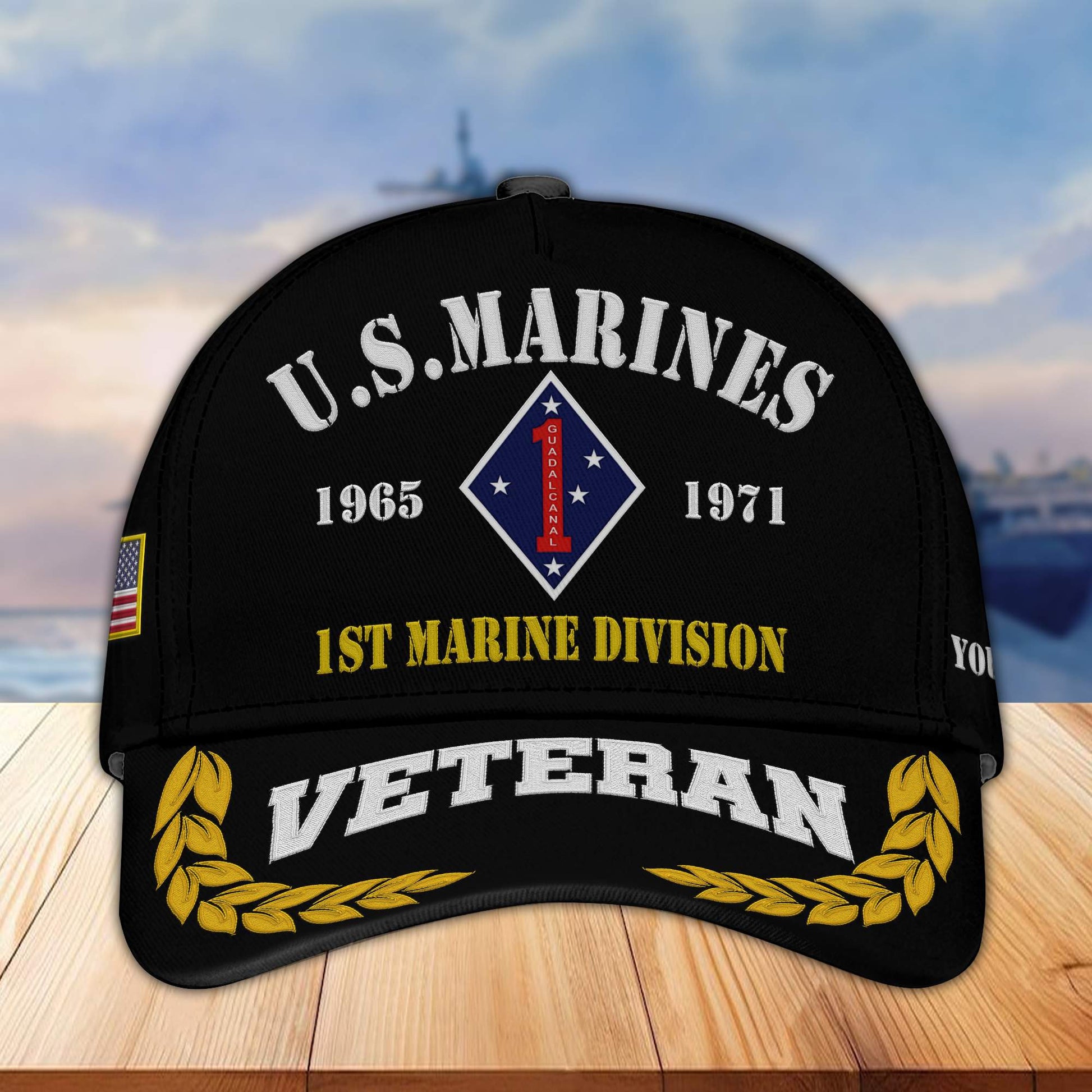 Premium Custom USMC Embroidered Cap VPVC301703, Hat for Marine Veteran, Gifts For Dad, Gifts On Father's Day, Independence Day, Veterans Day.