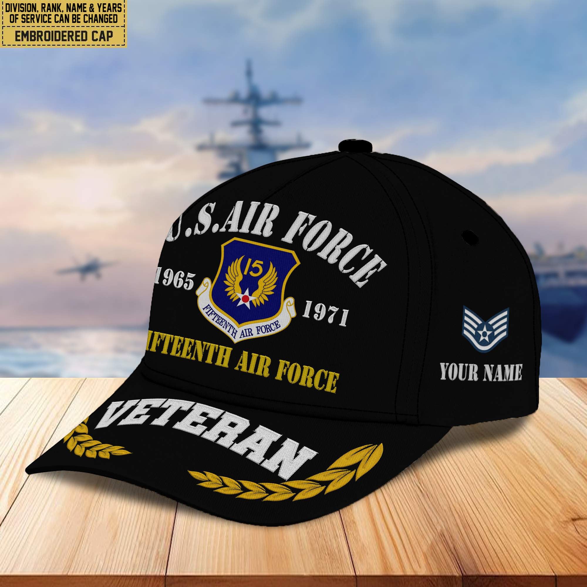Premium Custom USAF Embroidered Cap VPVC301704, Hat for Air Force Veteran, Gifts For Dad, Gifts On Father's Day, Independence Day, Veterans Day.