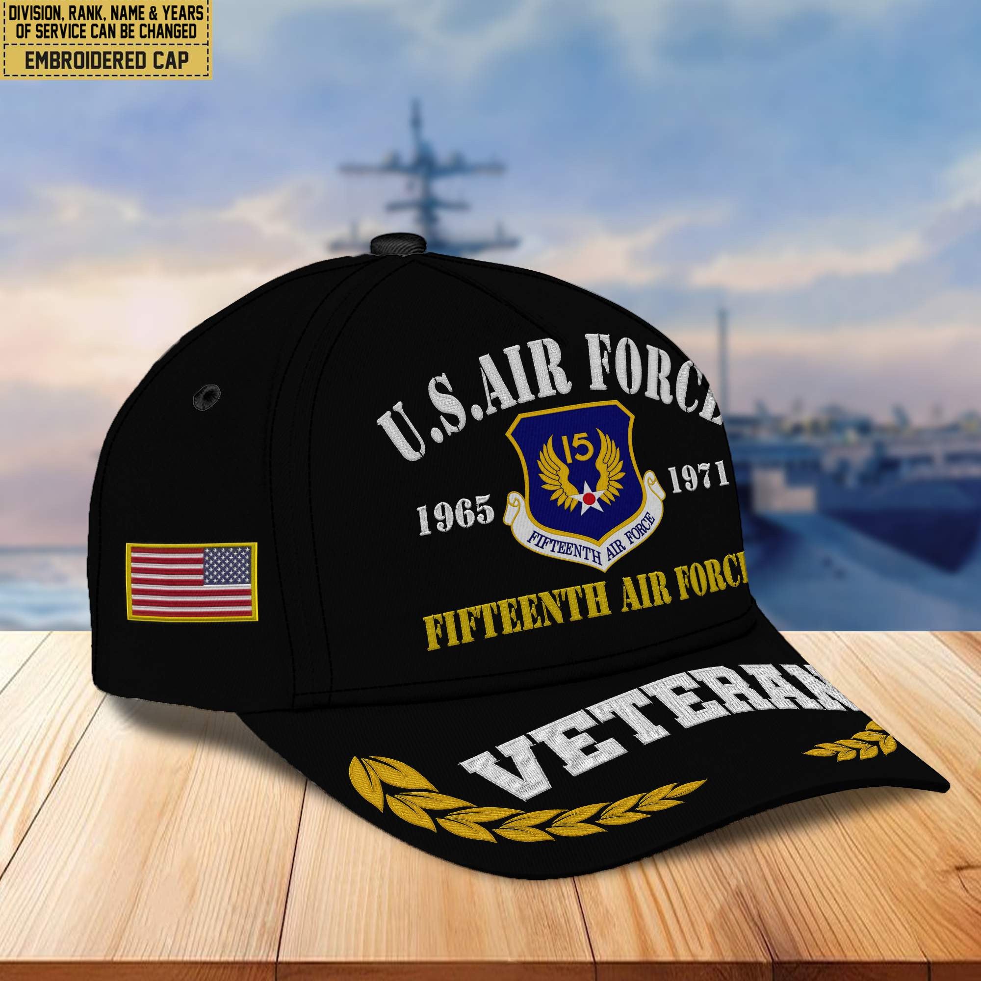 Premium Custom USAF Embroidered Cap VPVC301704, Hat for Air Force Veteran, Gifts For Dad, Gifts On Father's Day, Independence Day, Veterans Day.
