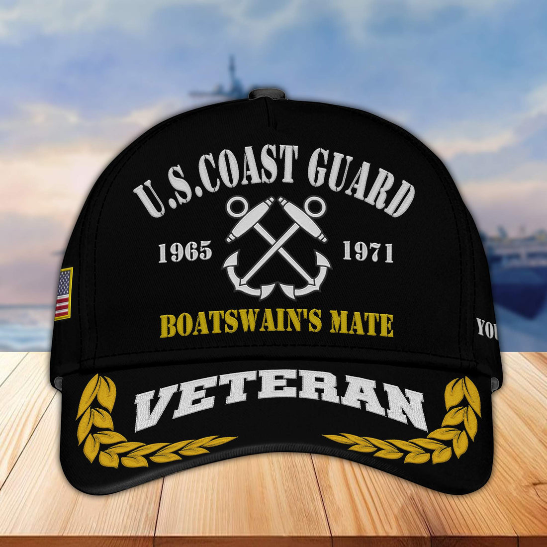 Premium Custom USCG Embroidered Cap VPVC301705, Hat for Coast Guard Veteran, Gifts For Dad, Gifts On Father's Day, Independence Day, Veterans Day.