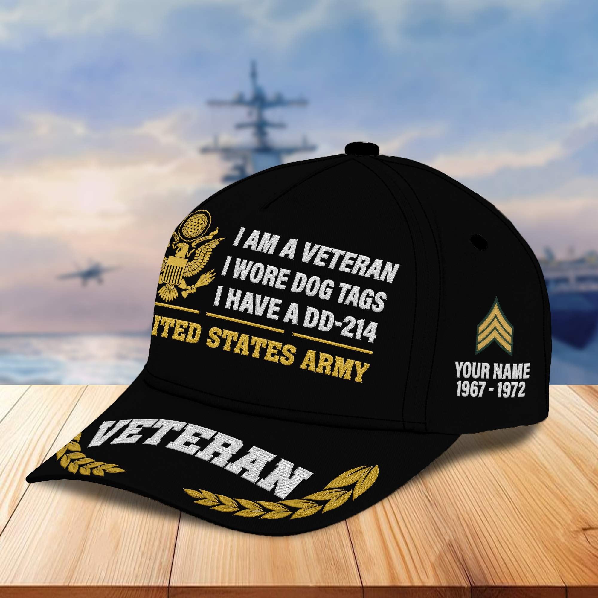 Premium Custom US Army Embroidered Cap VPVC302101, Cap for Army Veteran, Gifts For Dad, Gifts On Father's Day, Independence Day, Veterans Day.