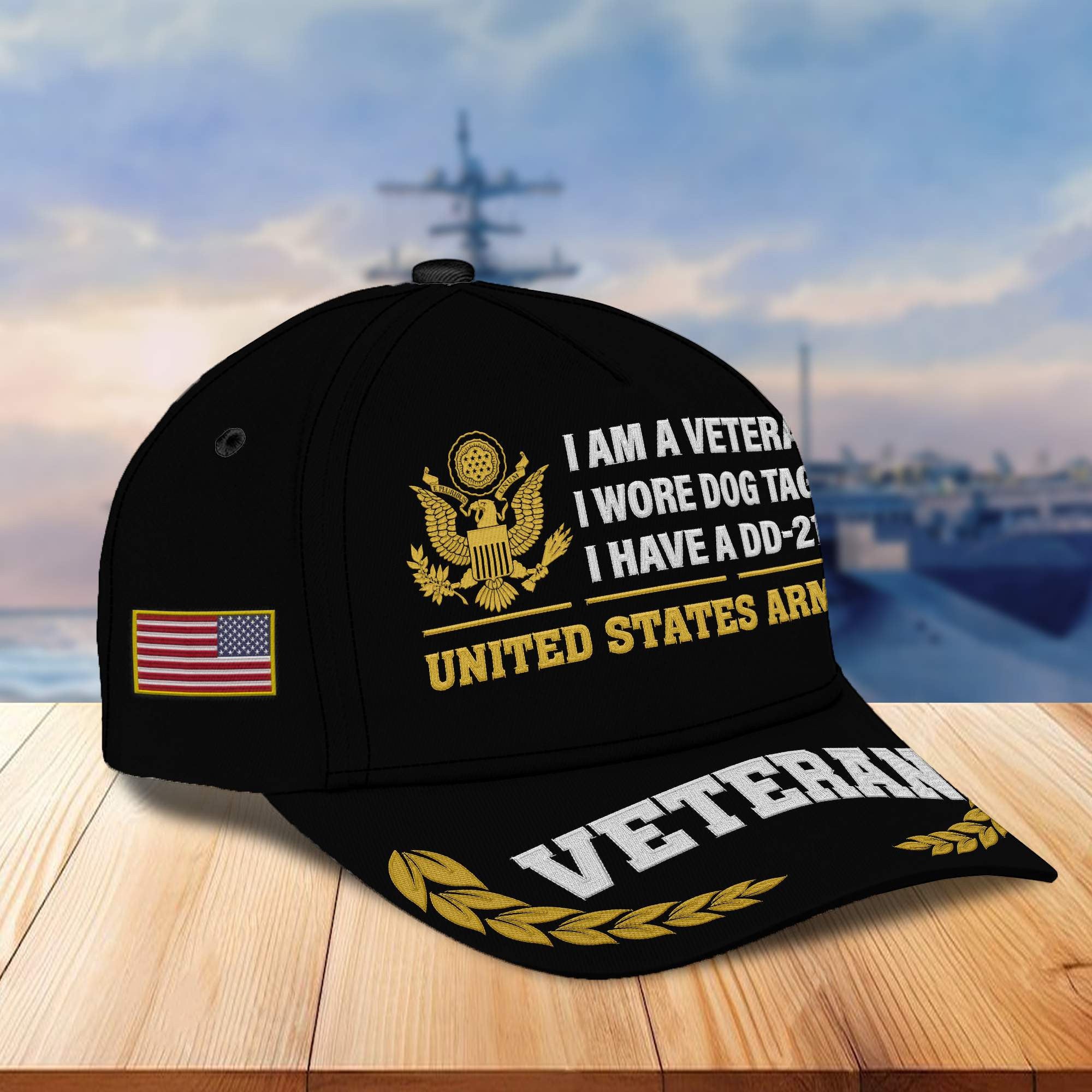 Premium Custom US Army Embroidered Cap VPVC302101, Cap for Army Veteran, Gifts For Dad, Gifts On Father's Day, Independence Day, Veterans Day.