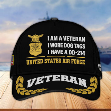 Premium Custom USAF Embroidered Cap VPVC302104, Cap for Air Force Veteran, Gifts For Dad, Gifts On Father's Day, Independence Day, Veterans Day.
