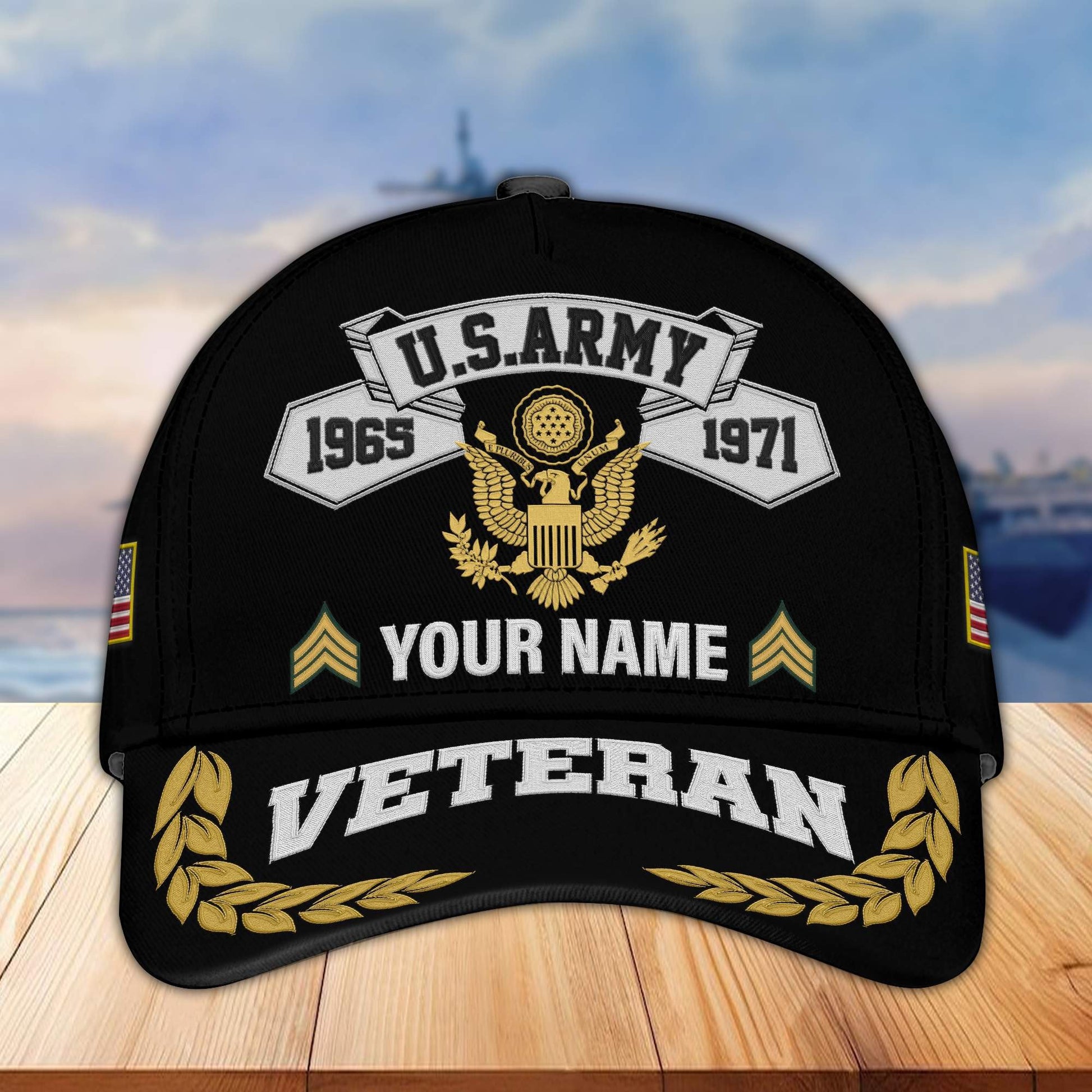 Premium Custom US Army Embroidered Cap VPVC302201, Cap for Army Veteran, Gifts For Dad, Gifts On Father's Day, Independence Day, Veterans Day.