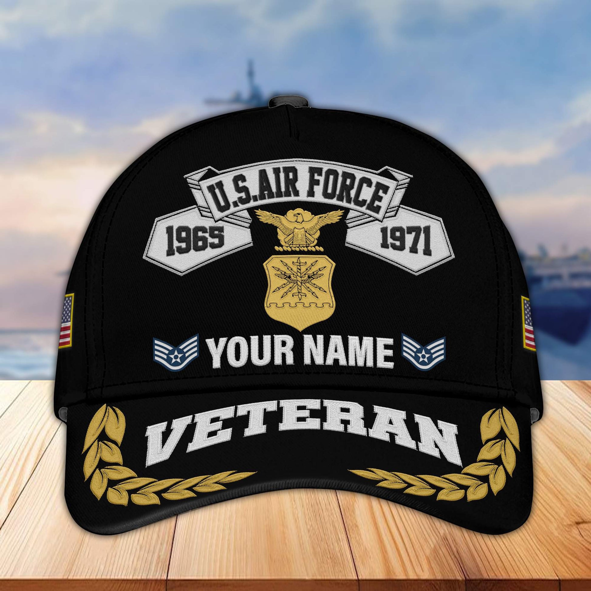 Premium Custom USAF Embroidered Cap VPVC302204, Cap for Air Force Veteran, Gifts For Dad, Gifts On Father's Day, Independence Day, Veterans Day.