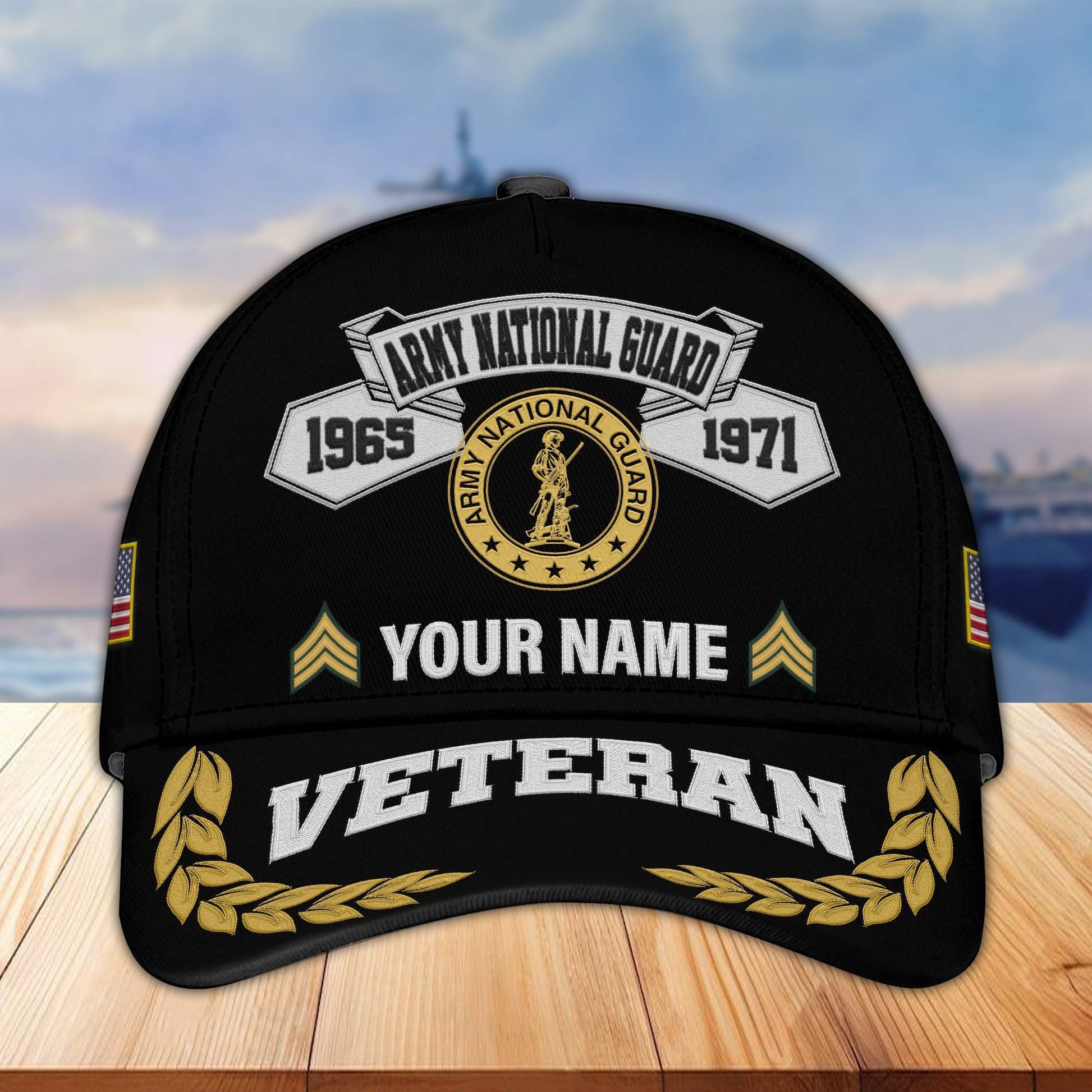 Premium Custom Army National Guard Veteran Embroidered Cap VPVC302208, Cap for Army National Guard Veteran, Gifts For Dad, Gifts On Father's Day, Independence Day, Veterans Day.
