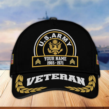 Premium Custom US Army Embroidered Cap VPVC302301, Cap for Army Veteran, Gifts For Dad, Gifts On Father's Day, Independence Day, Veterans Day.