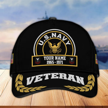 Premium Custom US Navy Embroidered Cap VPVC302302, Cap for Navy Veteran, Gifts For Dad, Gifts On Father's Day, Independence Day, Veterans Day.