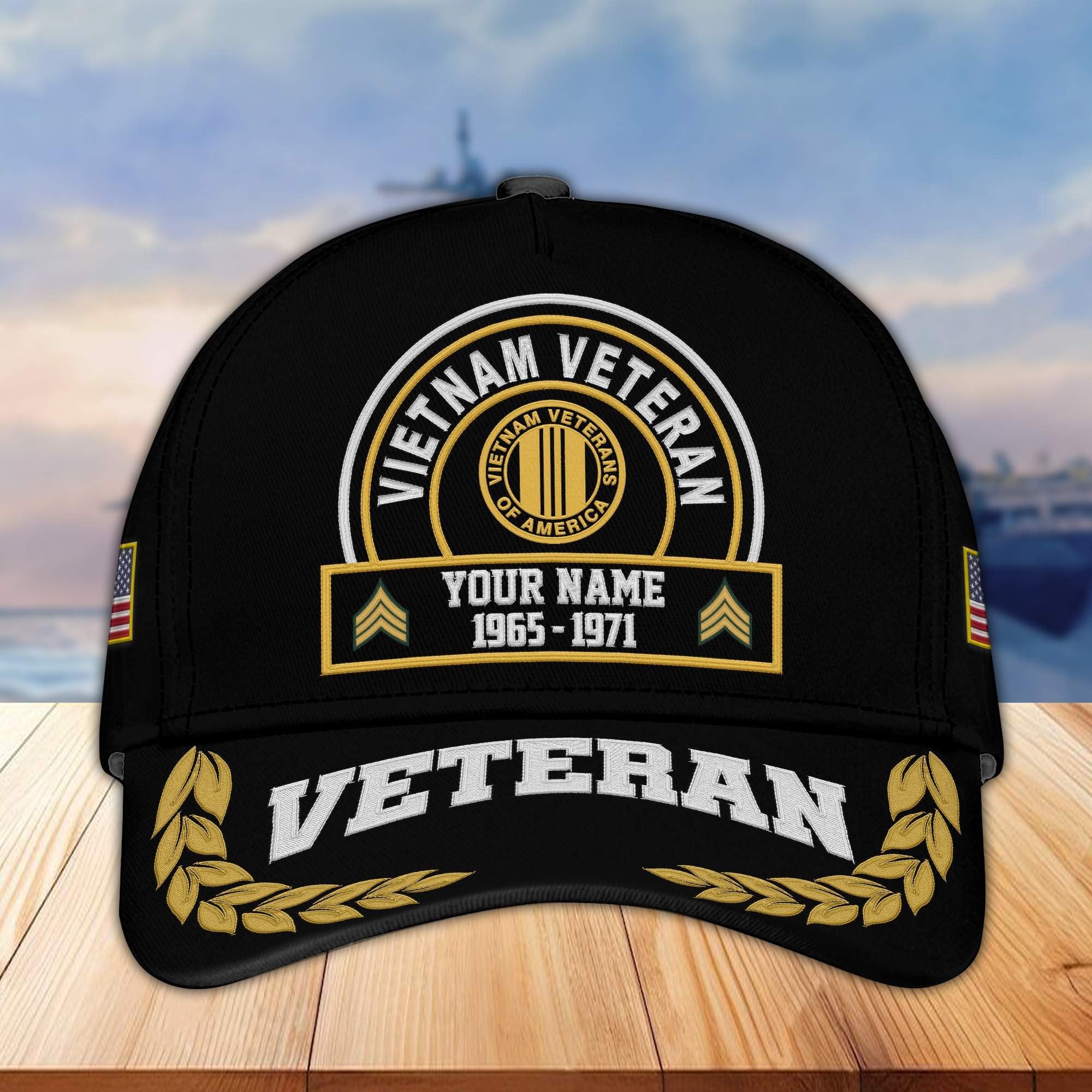 Premium Custom Vietnam Veteran Embroidered Cap VPVC302306, Cap for Vietnam Veteran, Gifts For Dad, Gifts On Father's Day, Independence Day, Veterans Day.