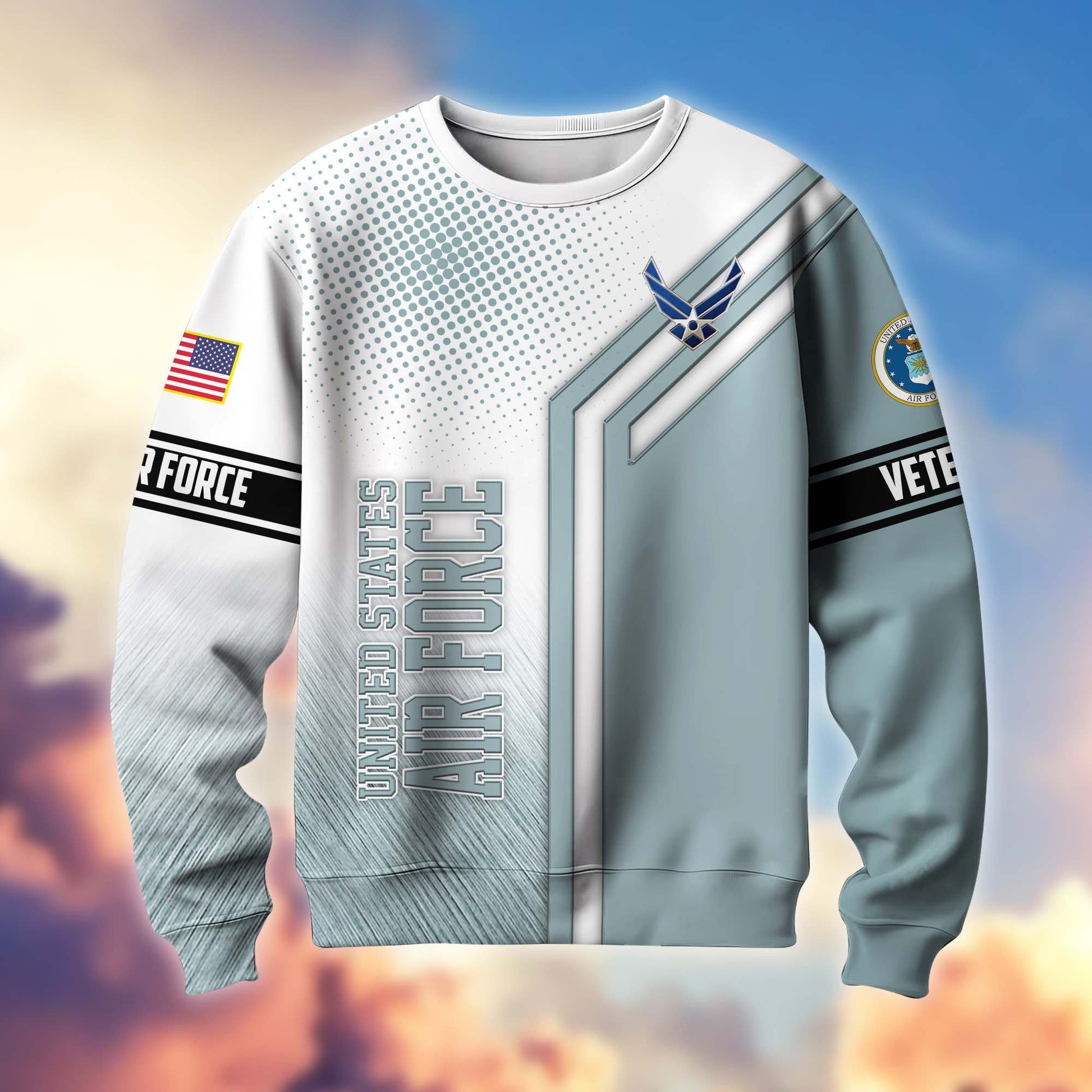 Premium US Veterans Sweatshirt APHN101211, Gifts For US Veterans, Gifts On Father's Day, Armed Forces Day, Independence Day, Veterans Day.