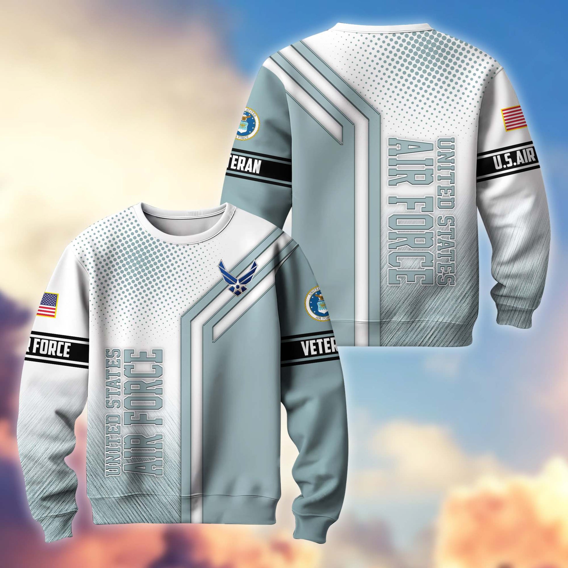 Premium US Veterans Sweatshirt APHN101211, Gifts For US Veterans, Gifts On Father's Day, Armed Forces Day, Independence Day, Veterans Day.