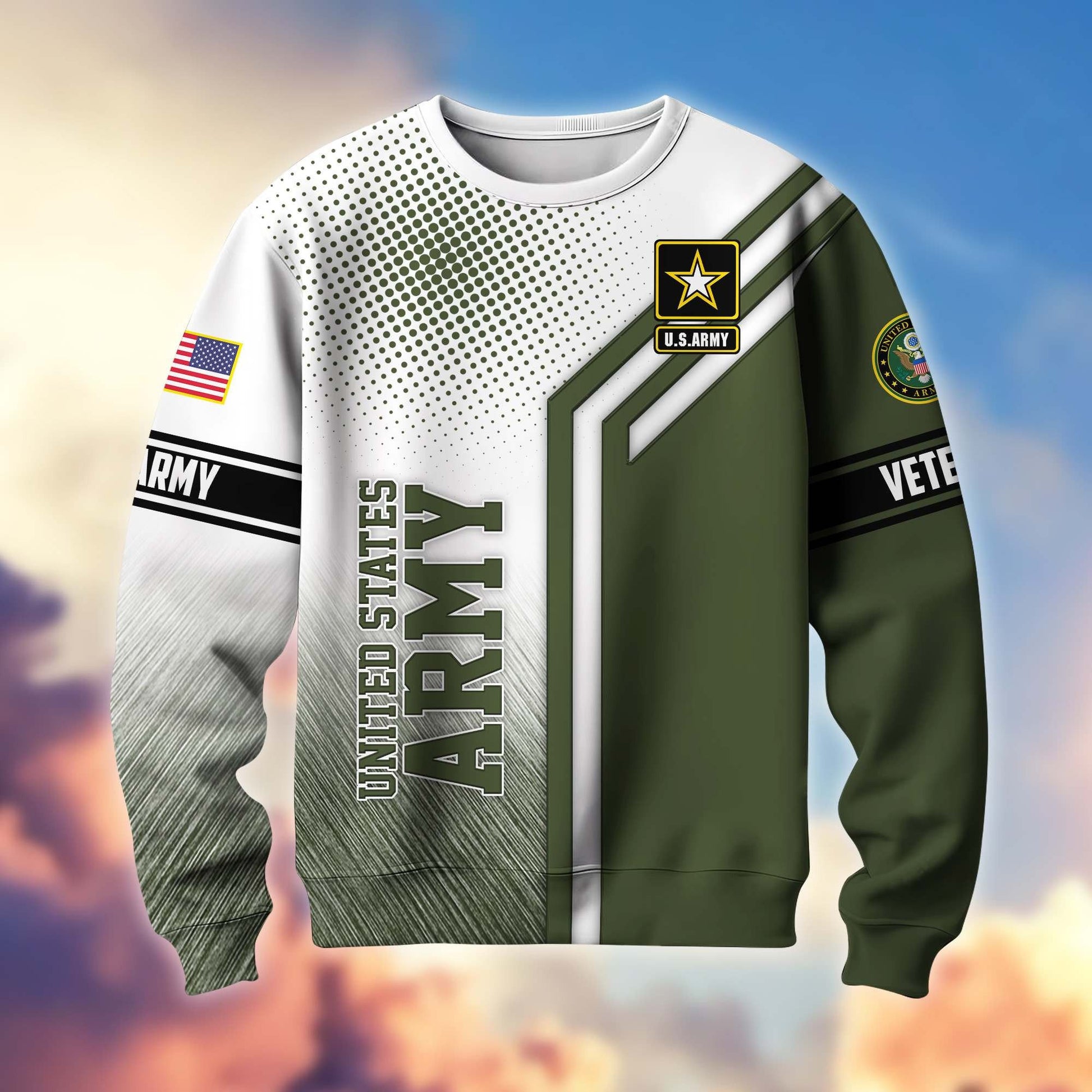 Premium US Veterans Sweatshirt APHN101211, Gifts For US Veterans, Gifts On Father's Day, Armed Forces Day, Independence Day, Veterans Day.