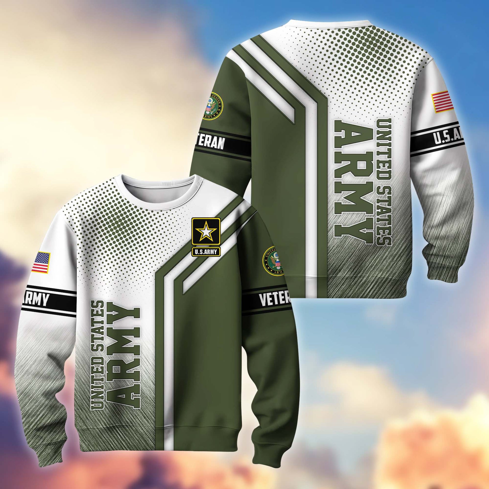 Premium US Veterans Sweatshirt APHN101211, Gifts For US Veterans, Gifts On Father's Day, Armed Forces Day, Independence Day, Veterans Day.