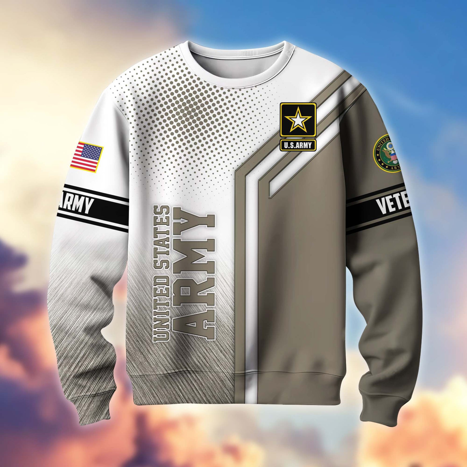 Premium US Veterans Sweatshirt APHN101211, Gifts For US Veterans, Gifts On Father's Day, Armed Forces Day, Independence Day, Veterans Day.