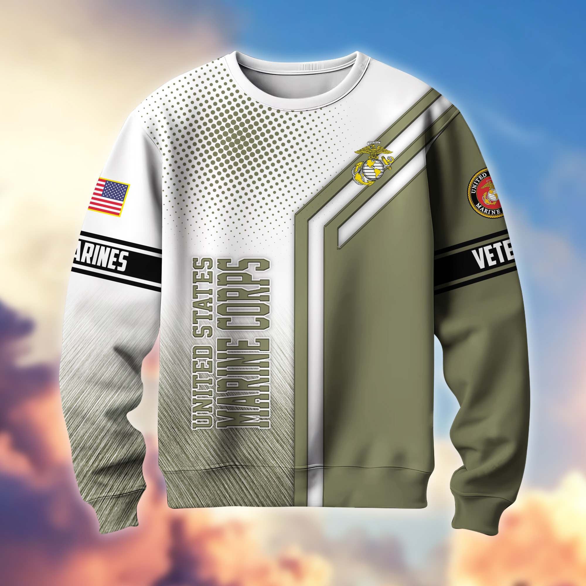 Premium US Veterans Sweatshirt APHN101211, Gifts For US Veterans, Gifts On Father's Day, Armed Forces Day, Independence Day, Veterans Day.