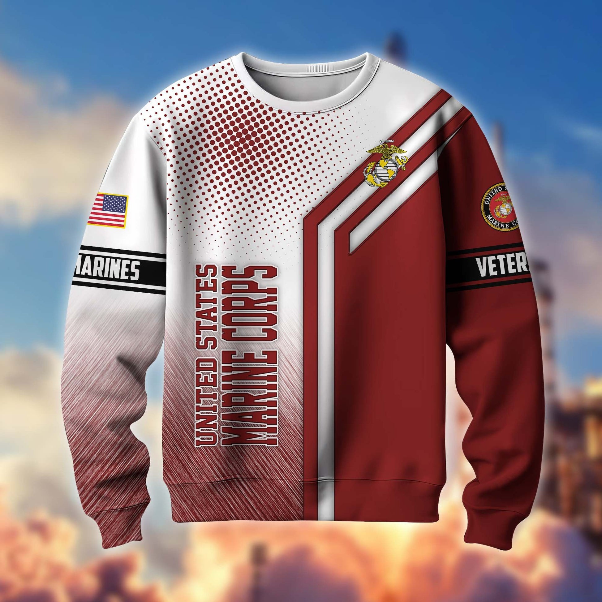 Premium US Veterans Sweatshirt APHN101211, Gifts For US Veterans, Gifts On Father's Day, Armed Forces Day, Independence Day, Veterans Day.