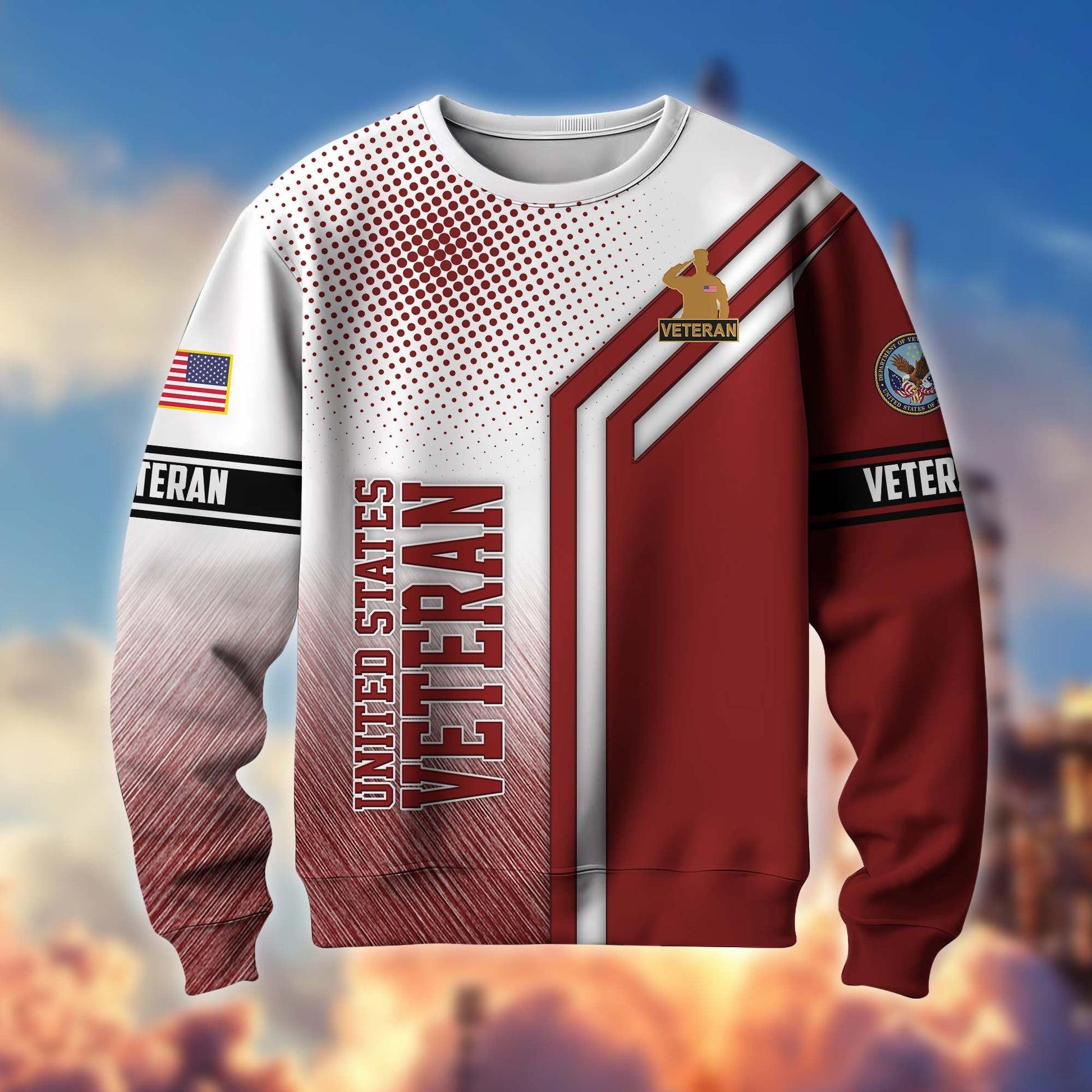 Premium US Veterans Sweatshirt APHN101211, Gifts For US Veterans, Gifts On Father's Day, Armed Forces Day, Independence Day, Veterans Day.