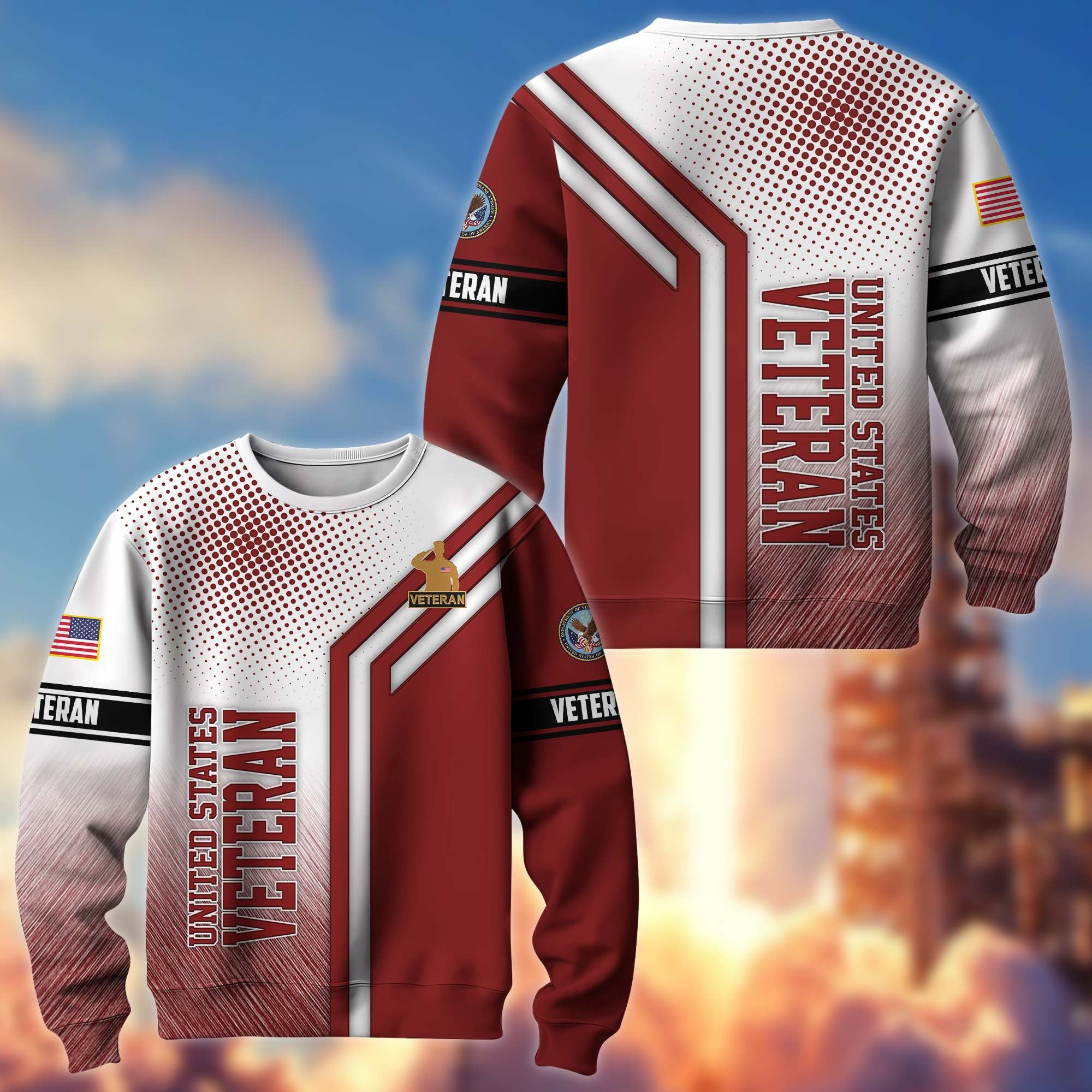 Premium US Veterans Sweatshirt APHN101211, Gifts For US Veterans, Gifts On Father's Day, Armed Forces Day, Independence Day, Veterans Day.